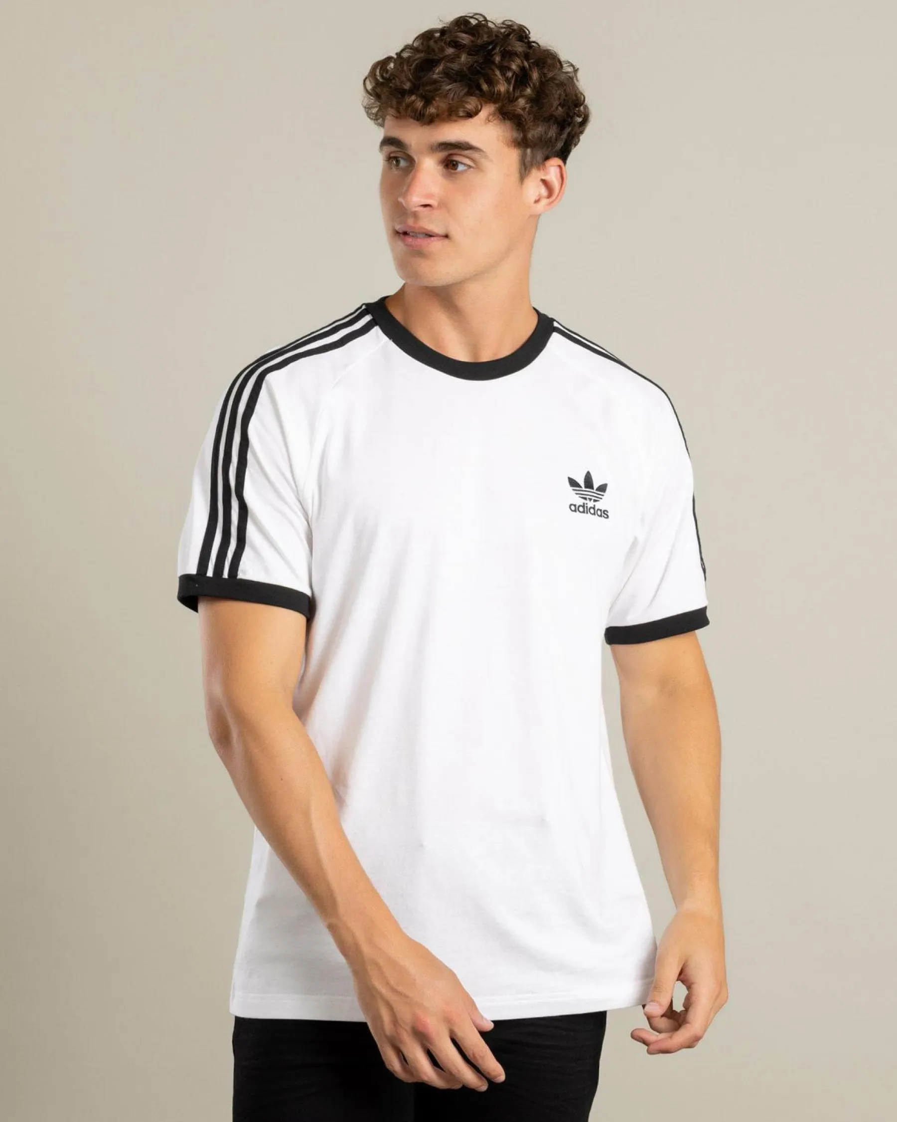Tops & T-Shirts*adidas 3 Stripes T-Shirt White