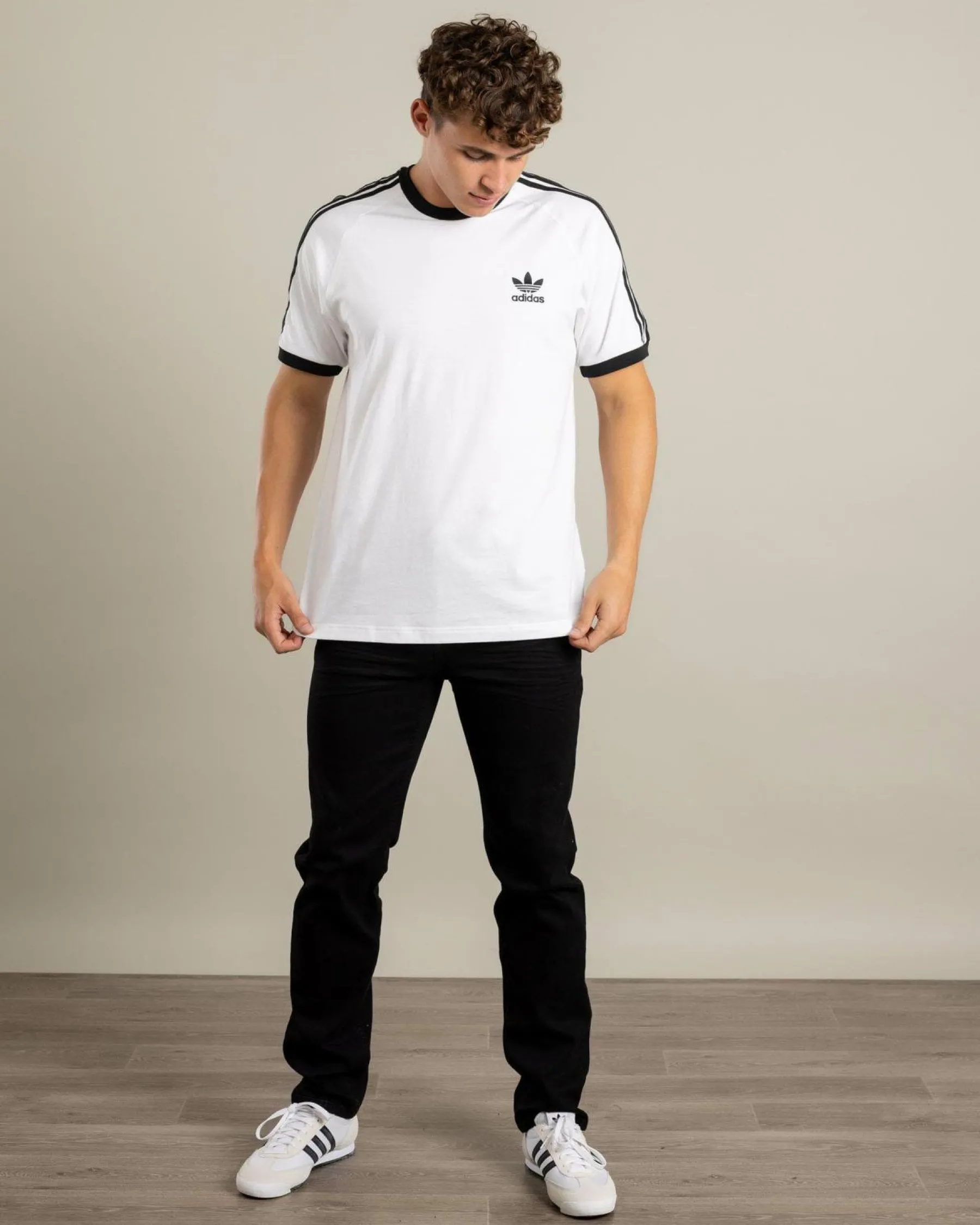 Tops & T-Shirts*adidas 3 Stripes T-Shirt White