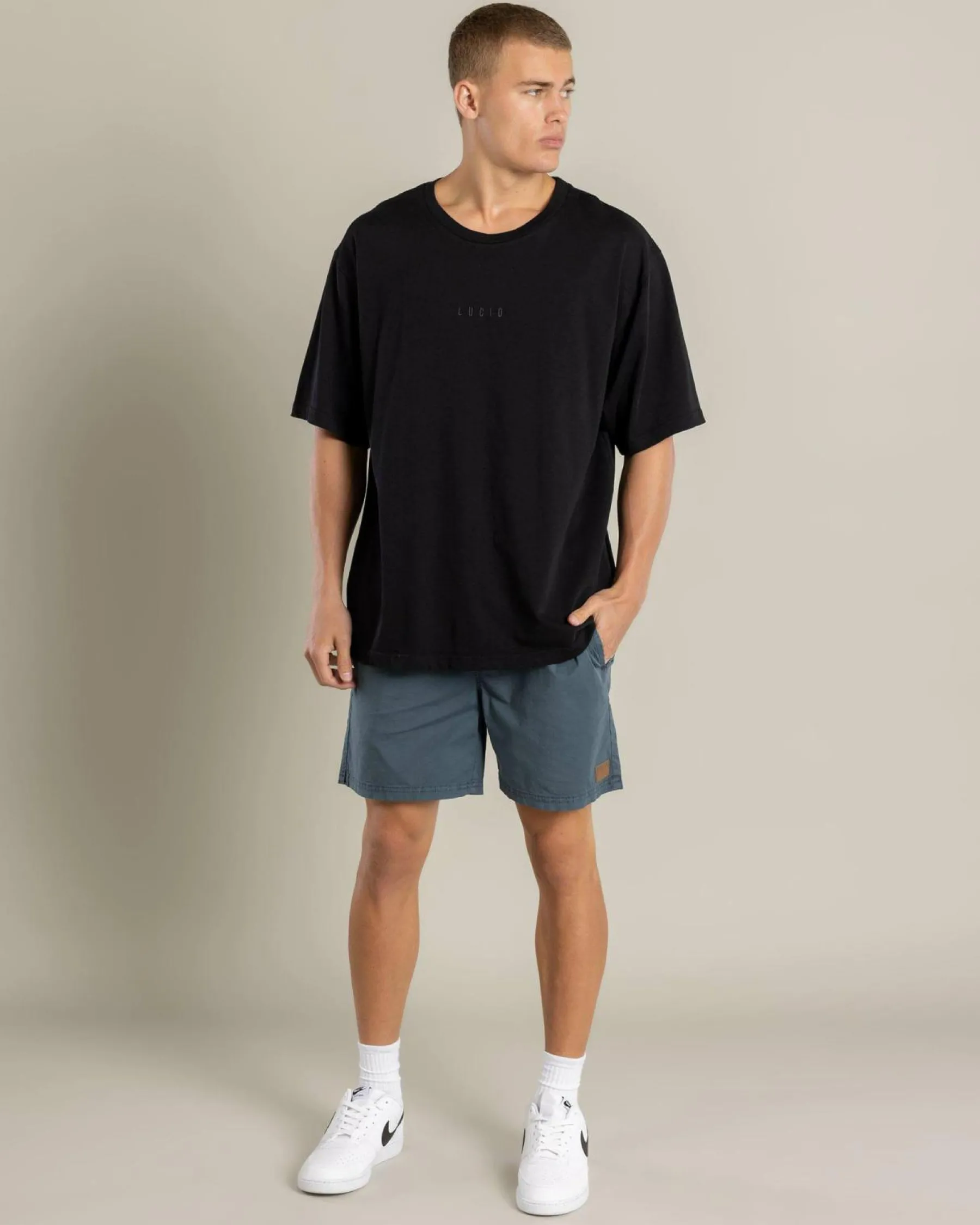 Shorts & Bottoms*Lucid Active Elastic Waist Shorts Slate Blue