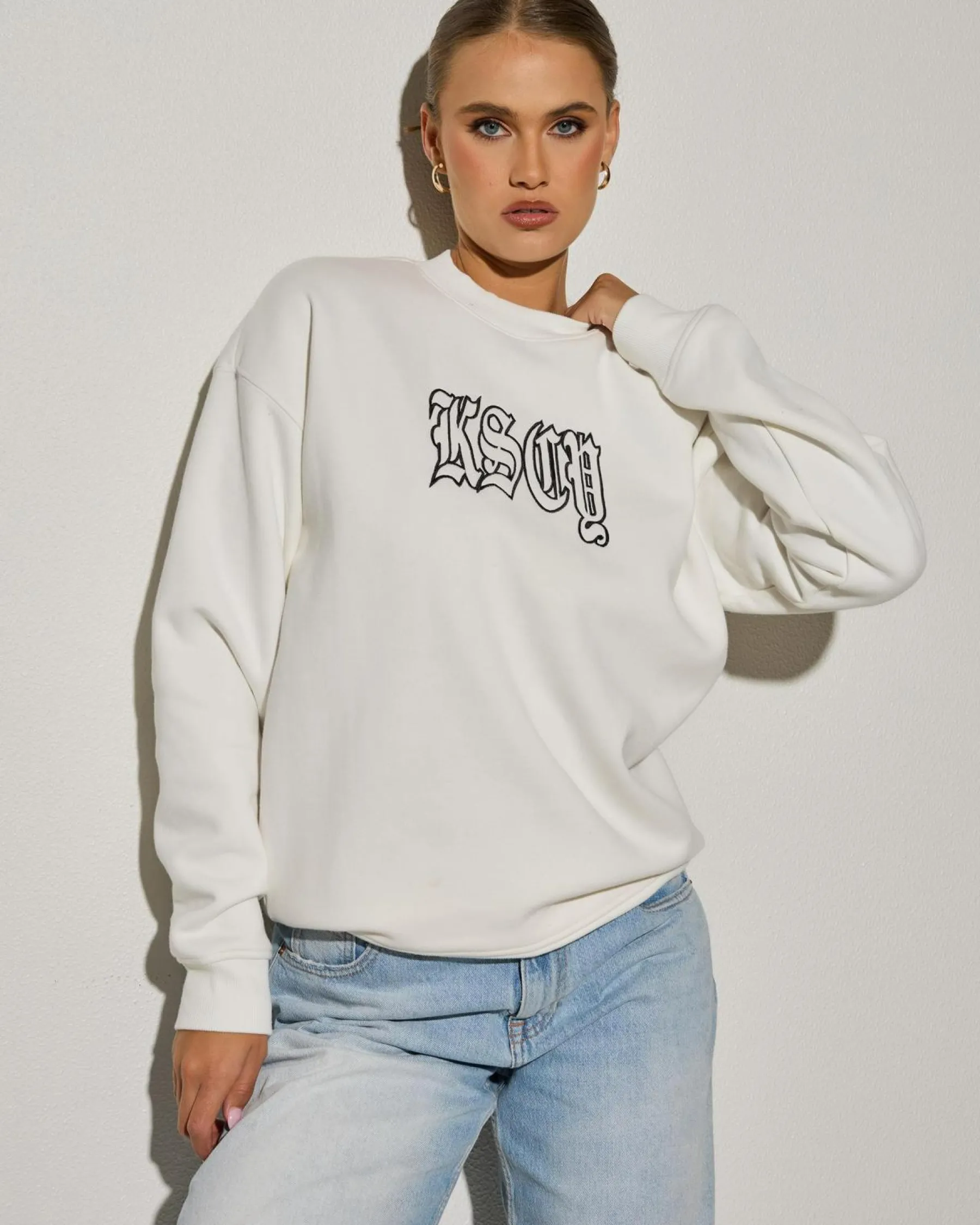 Jumpers & Hoodies*Kiss Chacey Affection Relaxed Sweatshirt Natural White