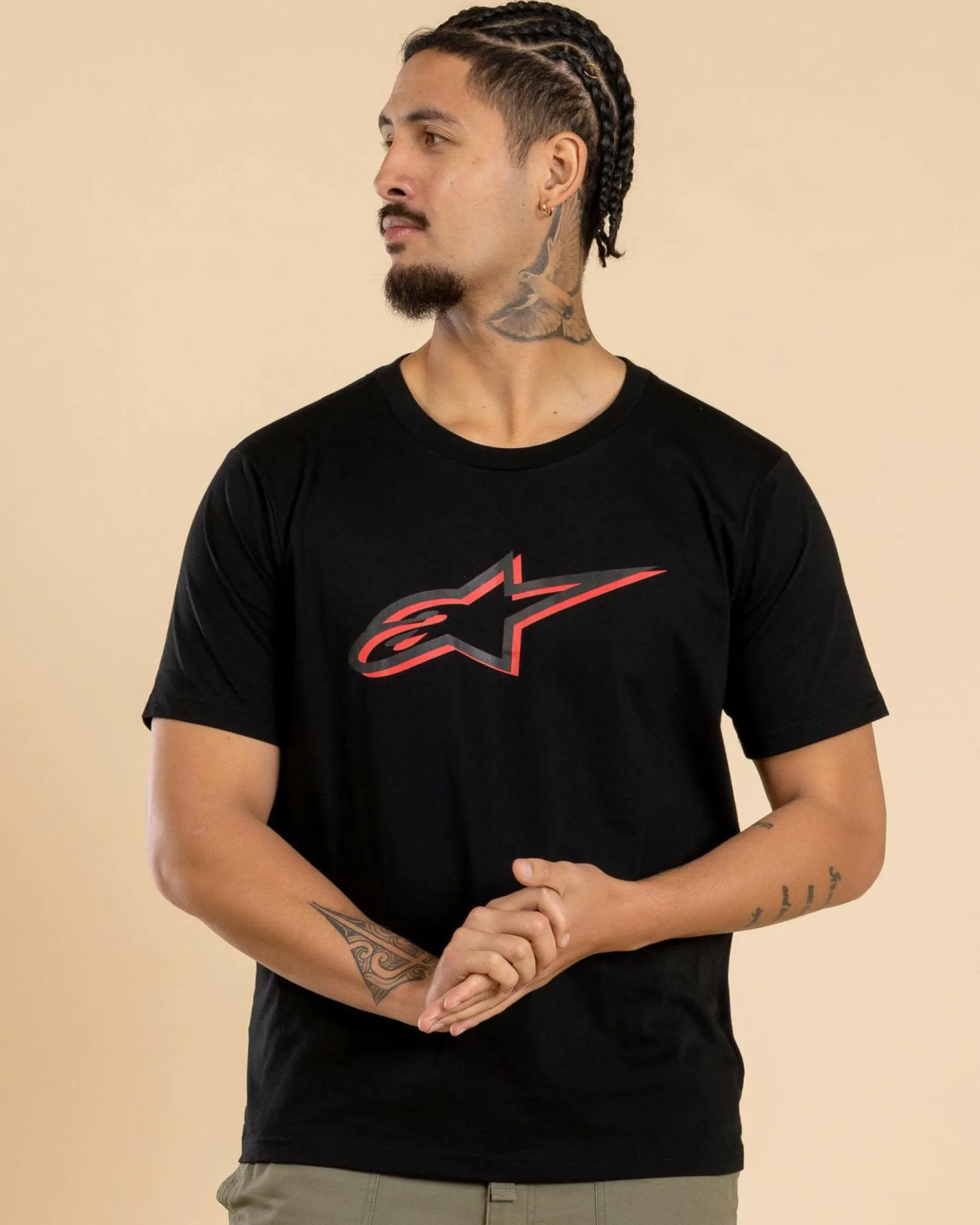 Tops & T-Shirts*Alpinestars Ageless Shadow CSF T-Shirt Black/red