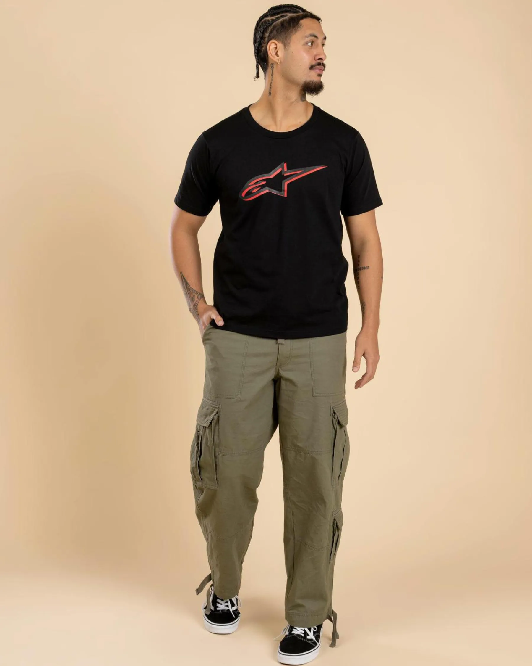 Tops & T-Shirts*Alpinestars Ageless Shadow CSF T-Shirt Black/red