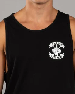 Tops & T-Shirts*The Mad Hueys Ahoy Fkrs Storm Singlet Tank Black