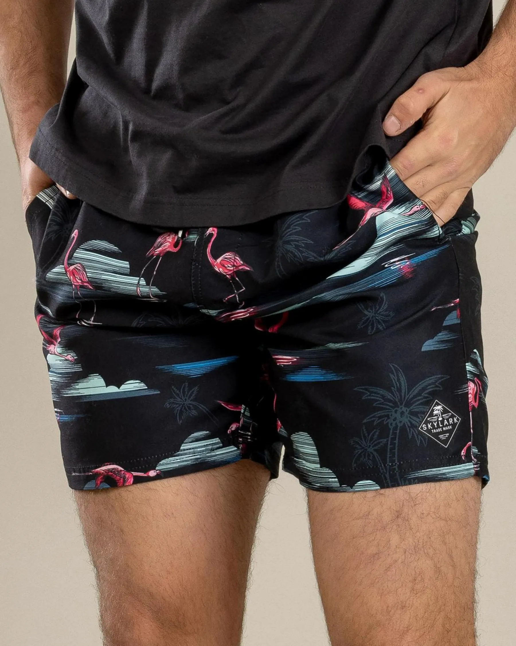 Shorts & Bottoms*Skylark Alcove Elastic Waist Board Shorts Black