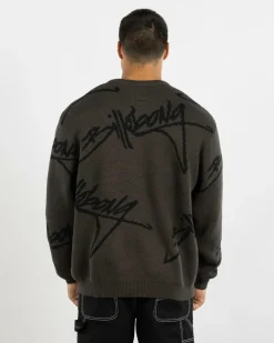 Knitwear|Hoodies & Sweatshirts*Billabong All Over Sweater Knit Jumper Raven