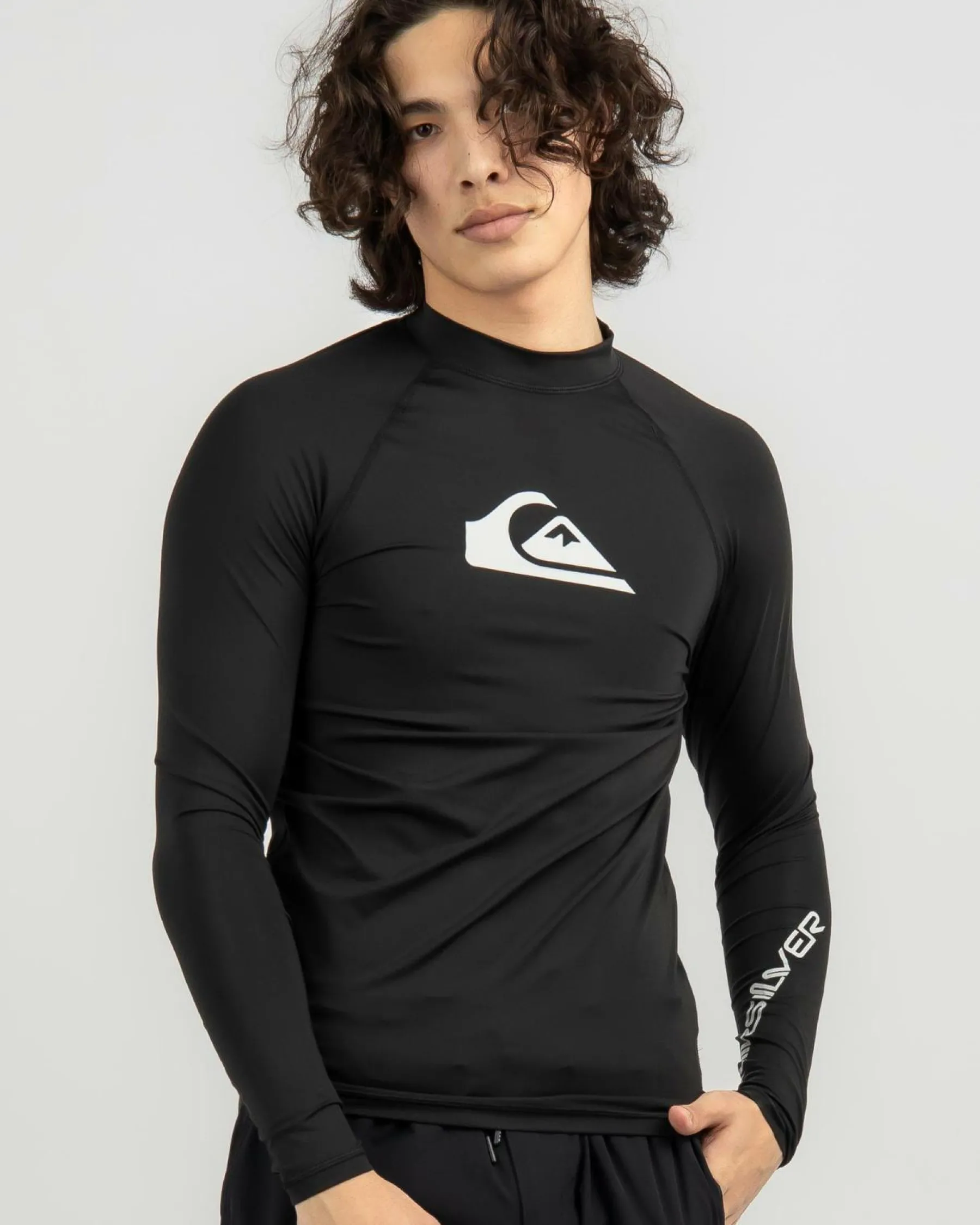Rashies*Quiksilver All Time Long Sleeve Wetshirt Black