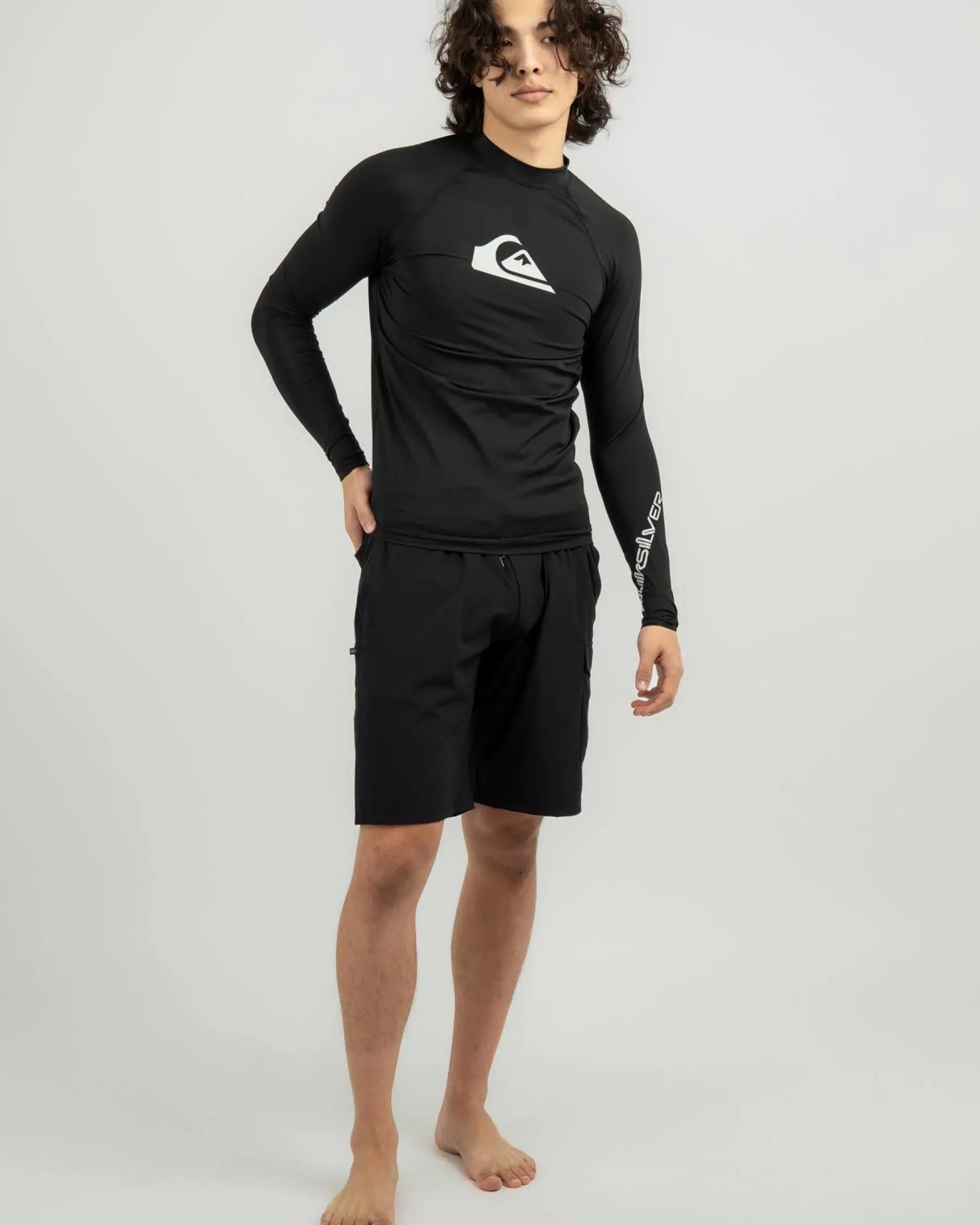 Rashies*Quiksilver All Time Long Sleeve Wetshirt Black