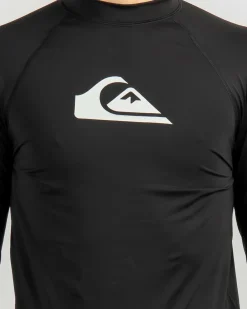 Rashies*Quiksilver All Time Long Sleeve Wetshirt Black