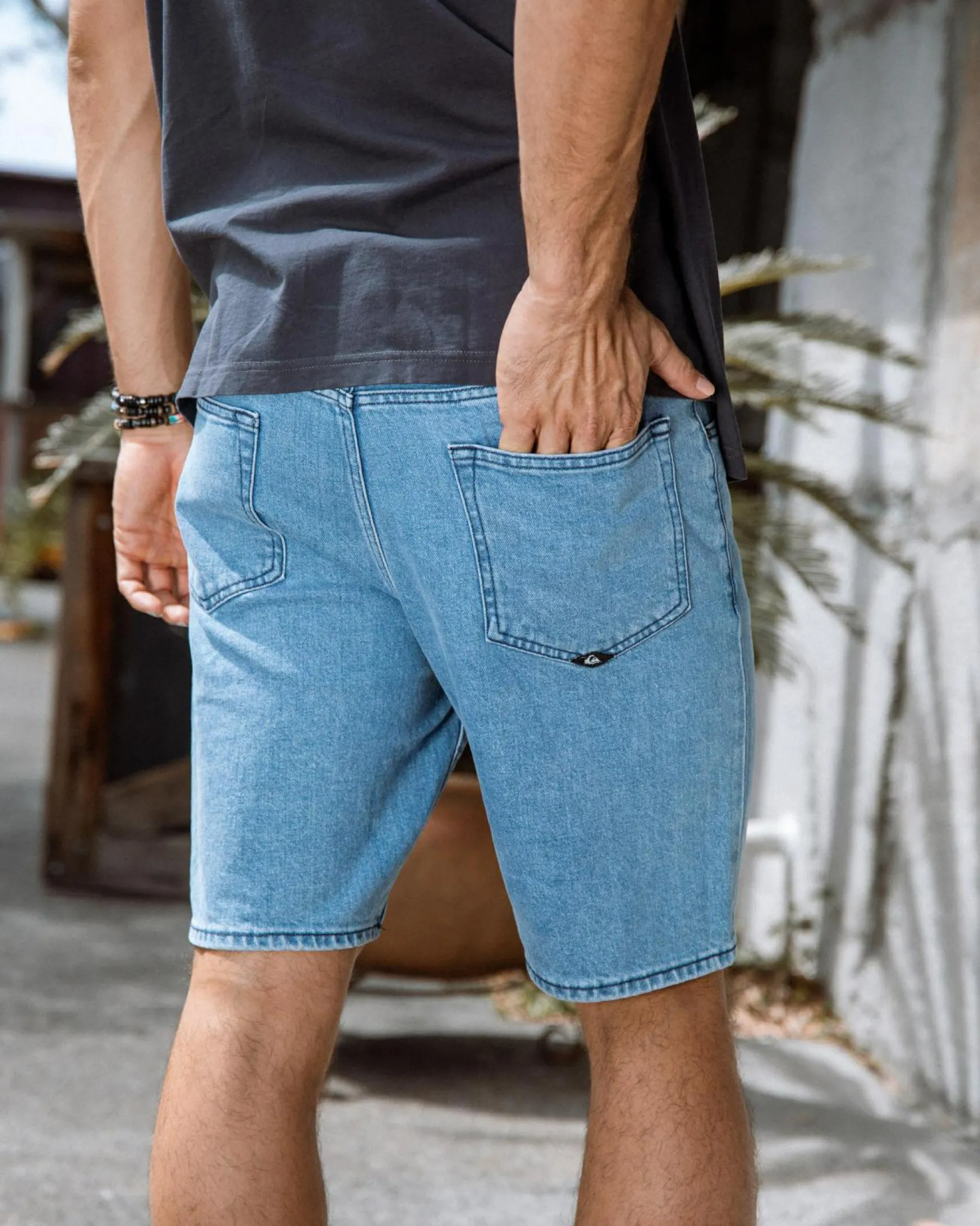 Denim|Shorts & Bottoms*Quiksilver Aqua Cult Aged Denim Shorts Ashley Blue