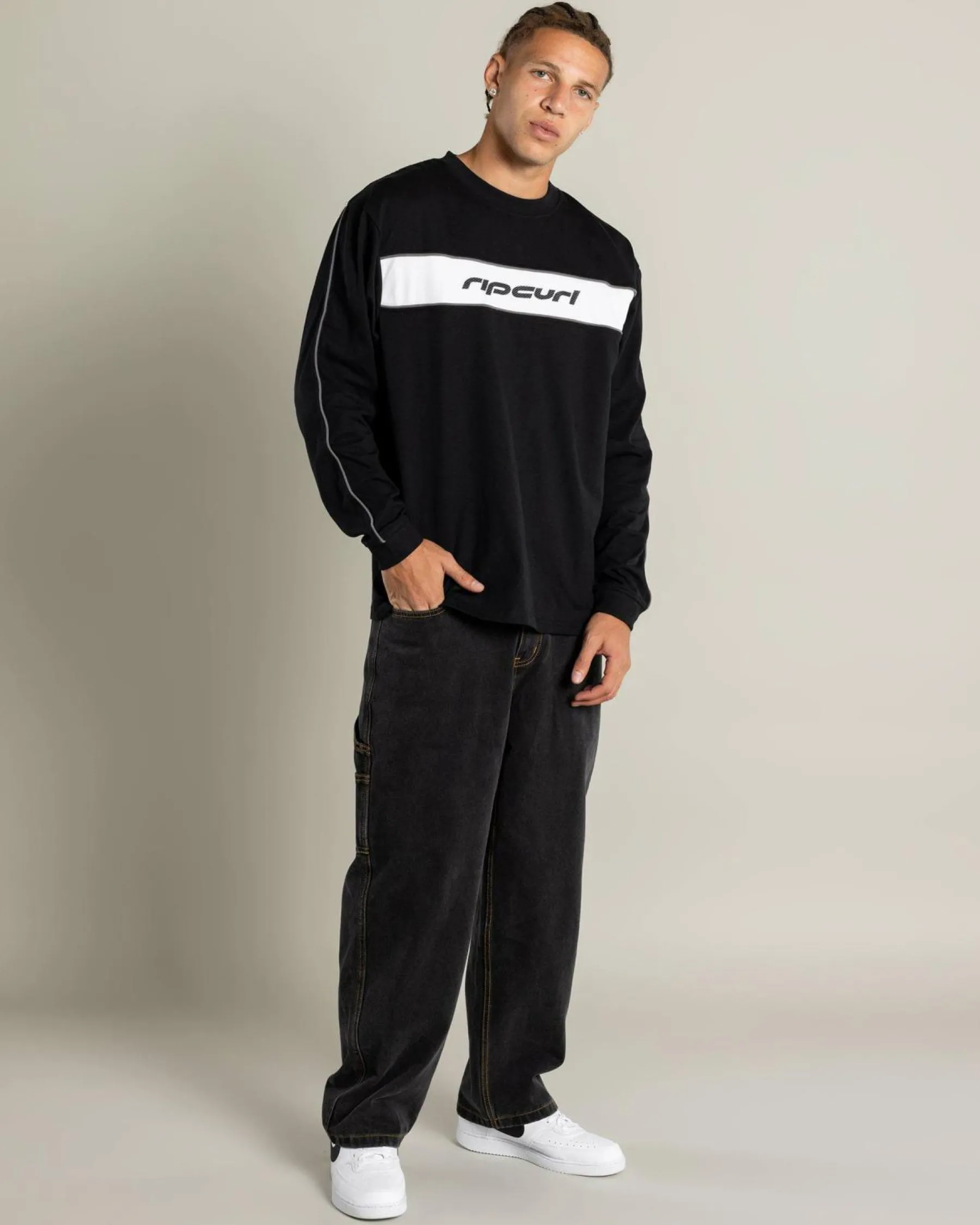 Tops & T-Shirts*Rip Curl Archive Long Sleeve T-Shirt Black