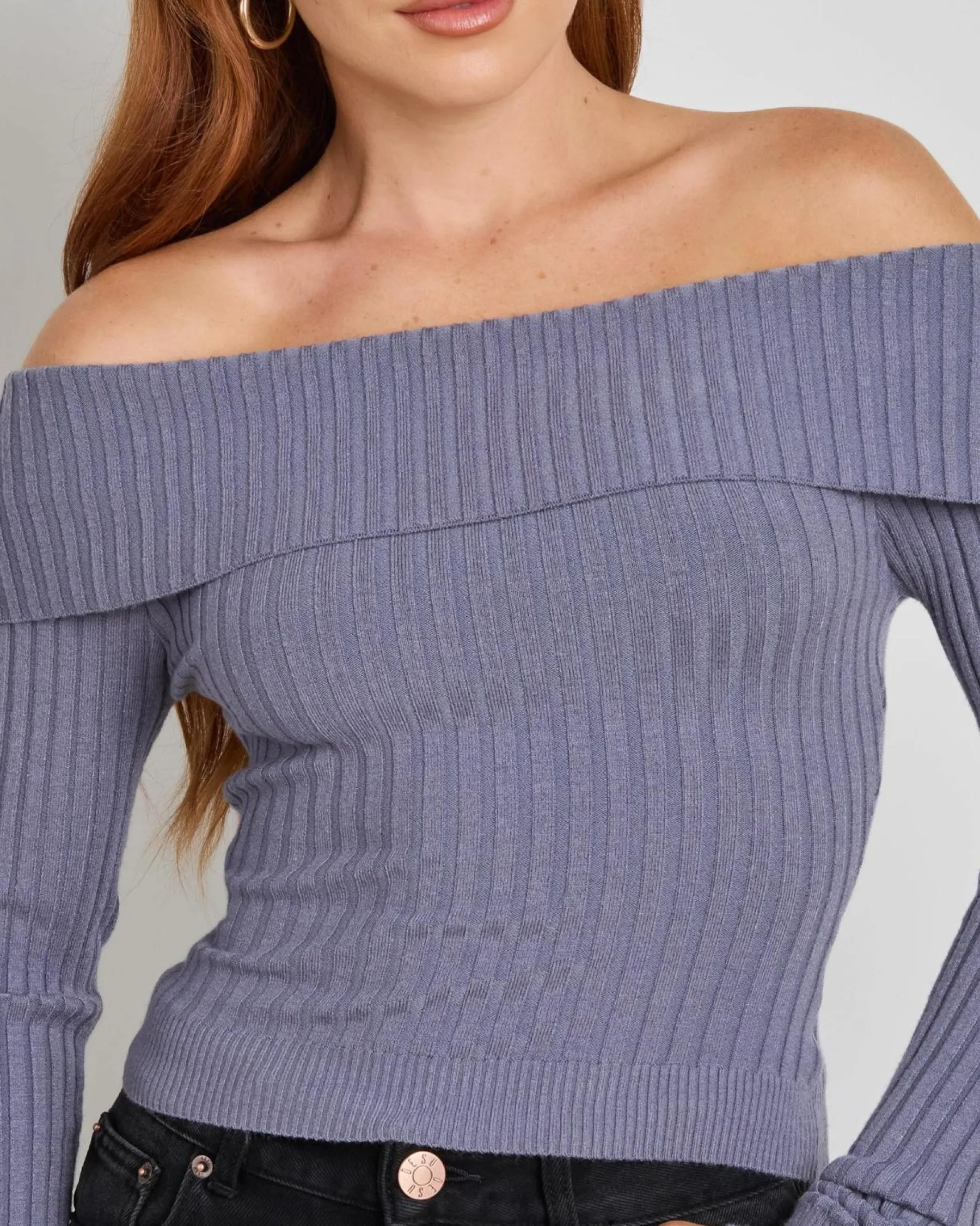 Discount Ari Off Shoulder Knit Top Women Tops