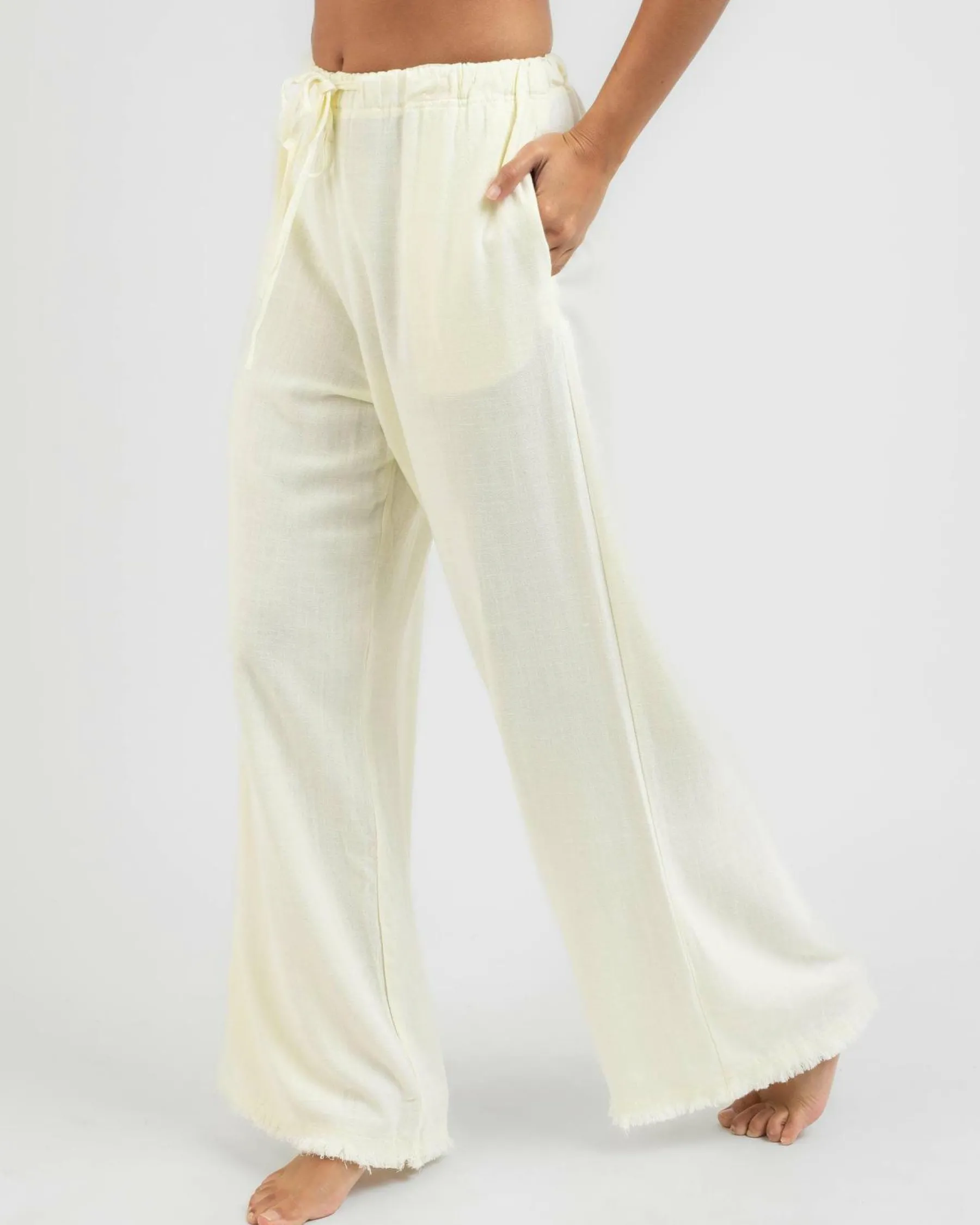 Sets|Linen Blend*Mooloola Aria Dallis Pants Butter