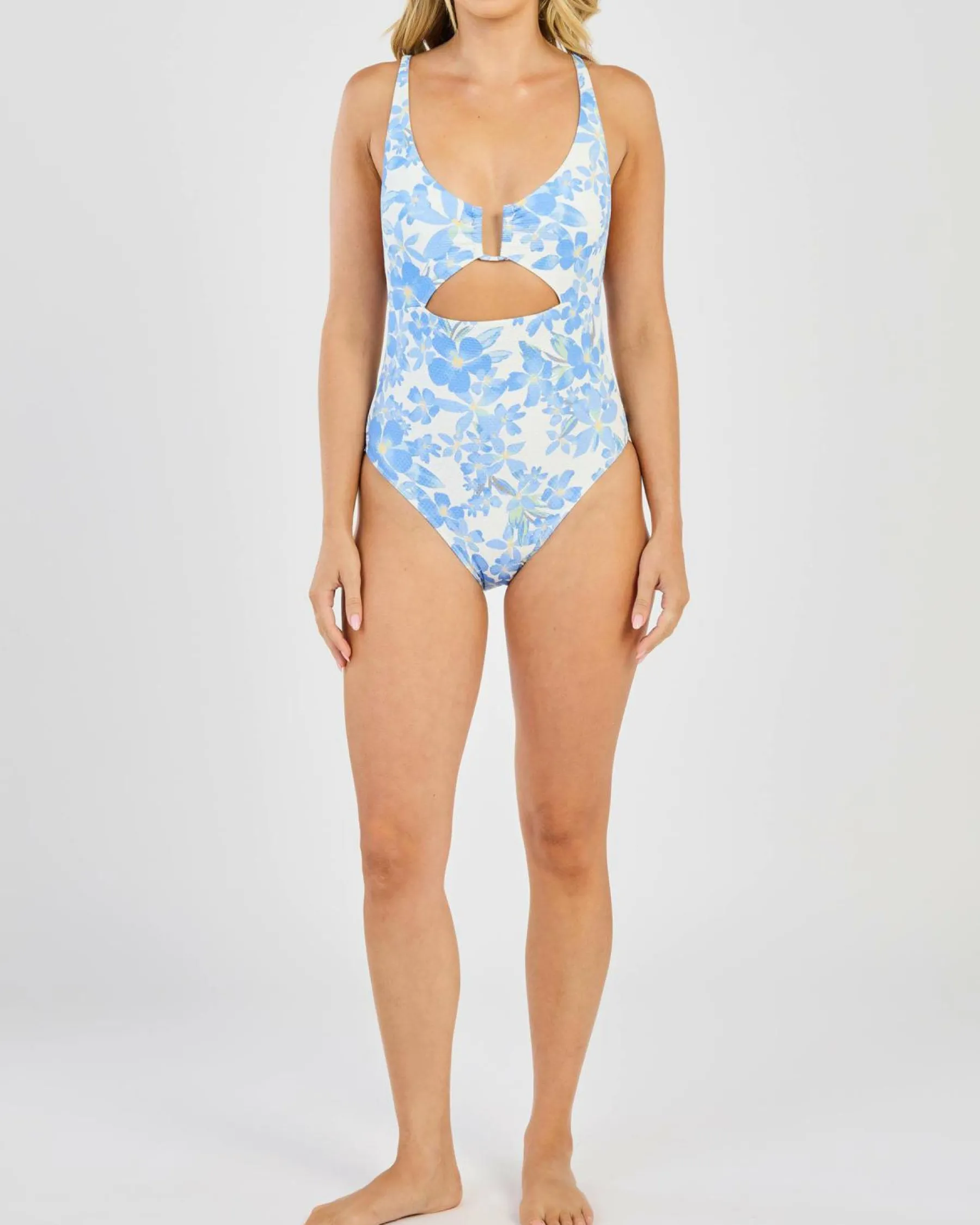 One Pieces*Roxy Artsy Floral One Piece Swimsuit Egret Artsy Floral