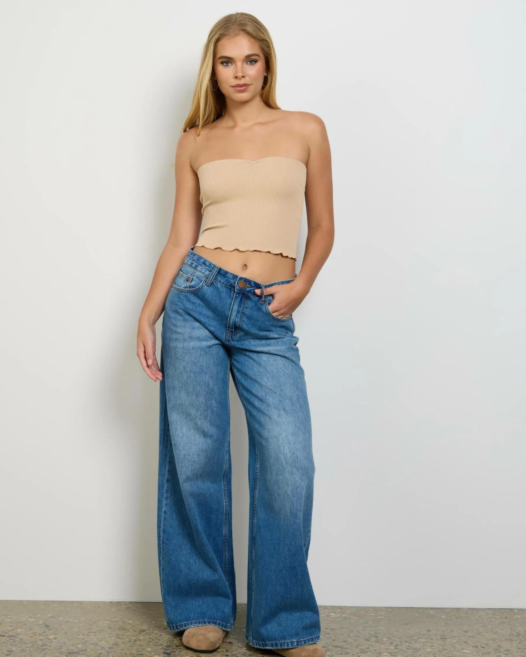 Tops*Ava And Ever Aurelia Seam Free Tube Top Taupe