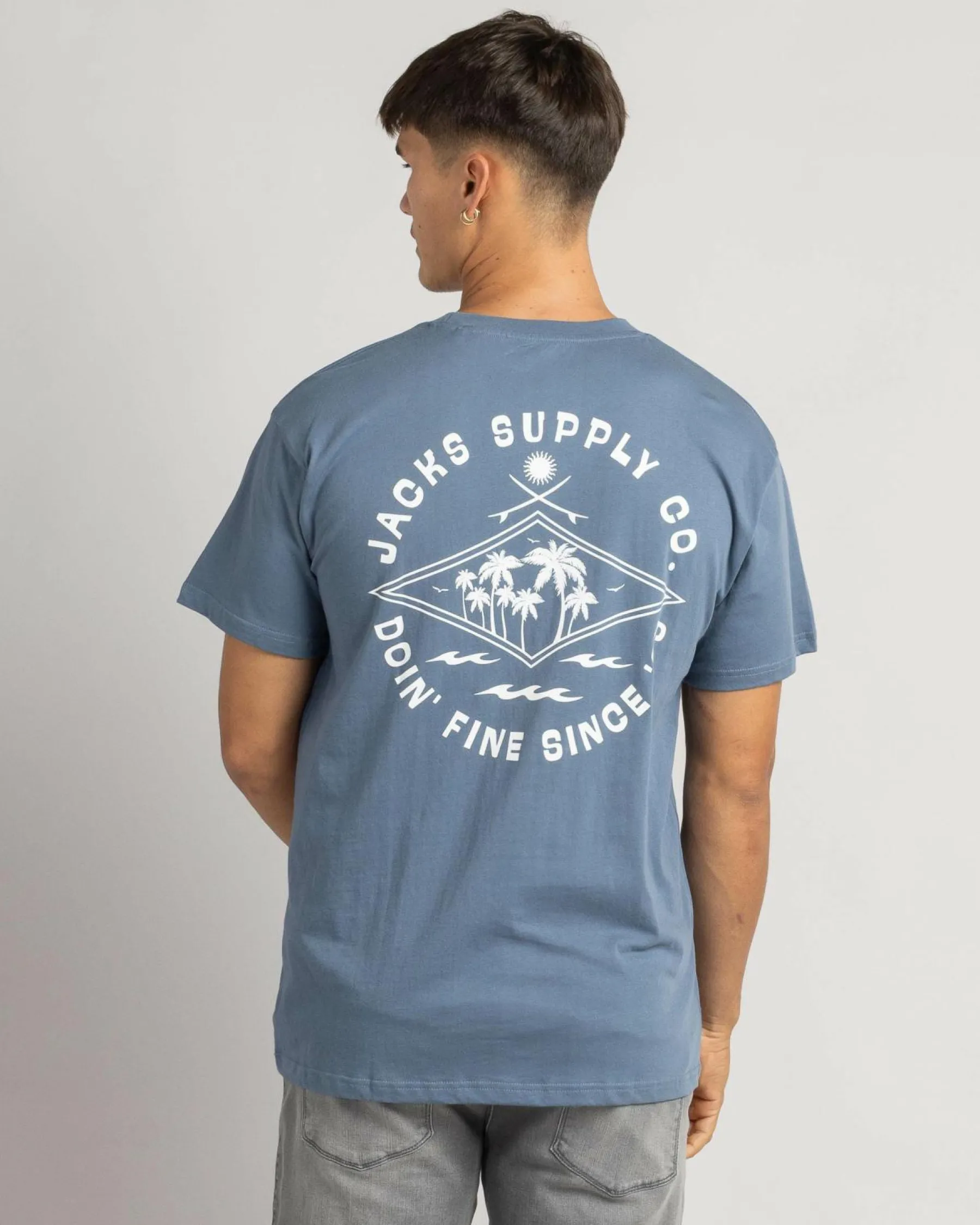 Tops & T-Shirts*Jacks Axis T-Shirt Surf Blue