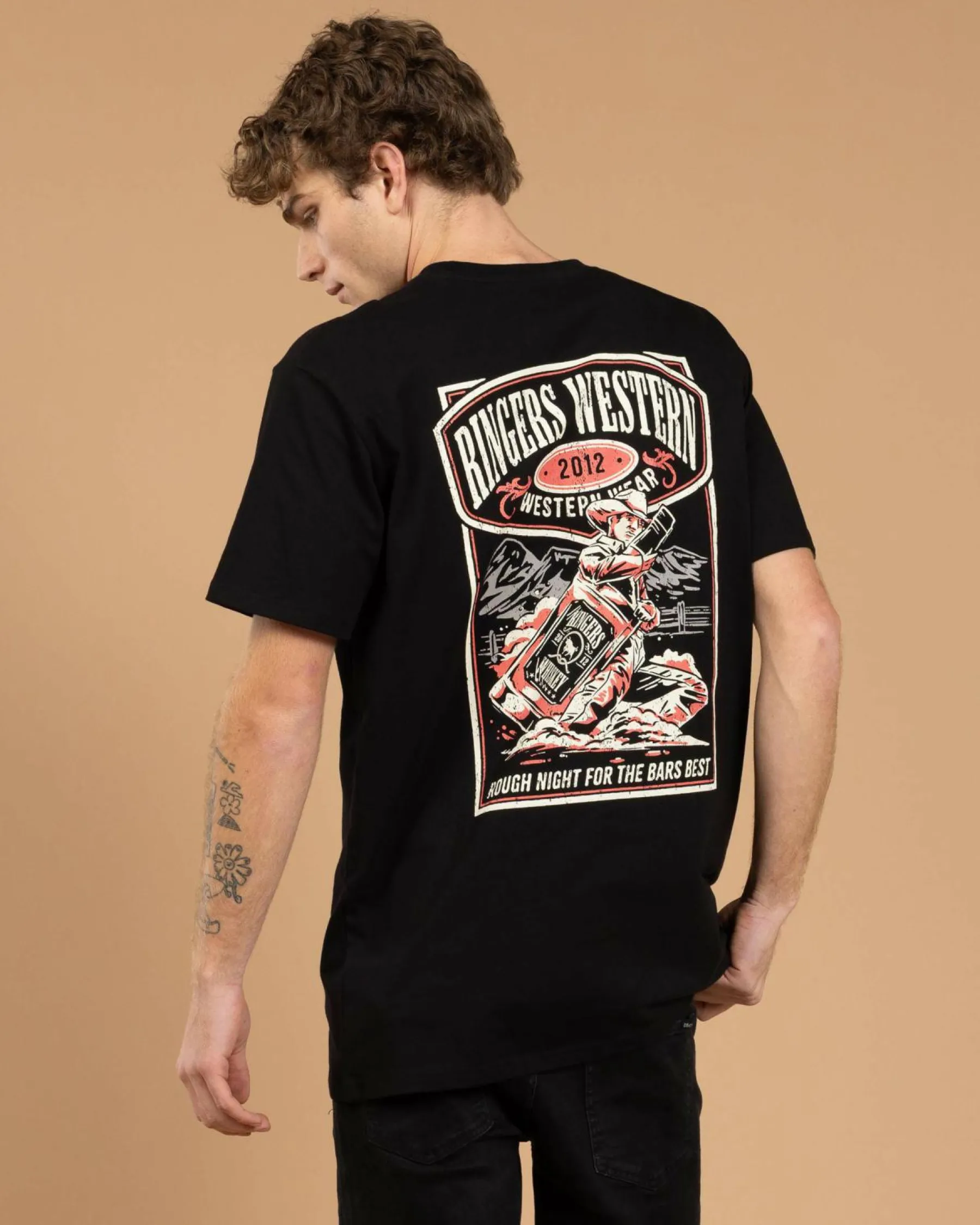 Tops & T-Shirts*Ringers Western Bars Best Stock T-Shirt Black