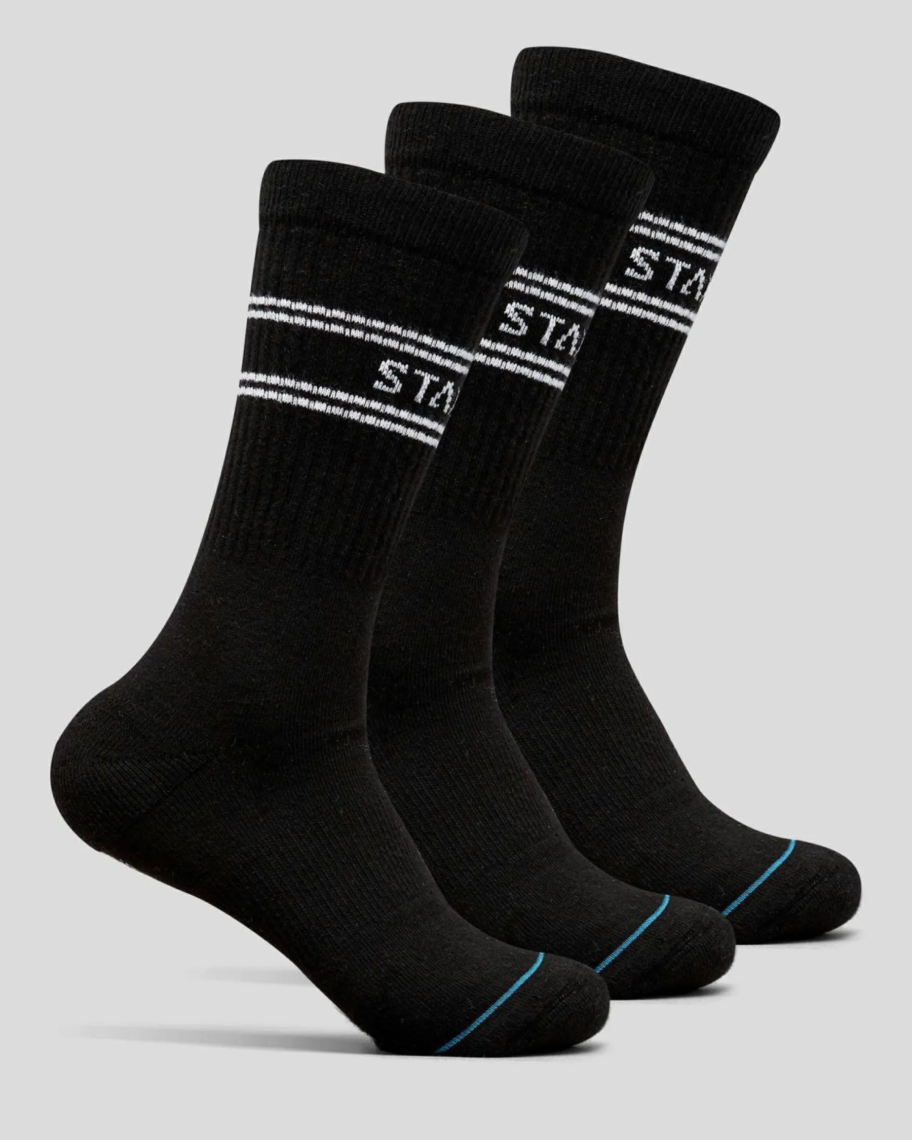 Socks*Stance Basic Crew Socks 3 Pack Black
