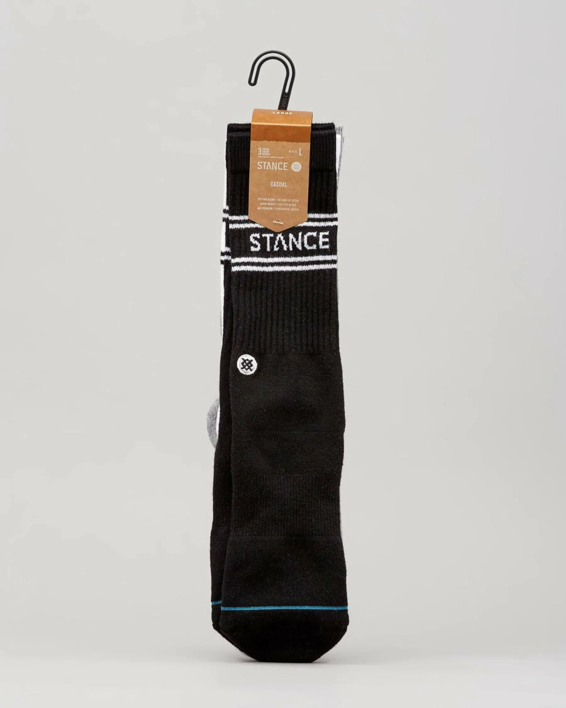 Discount Basic Crew Socks 3 Pack Socks