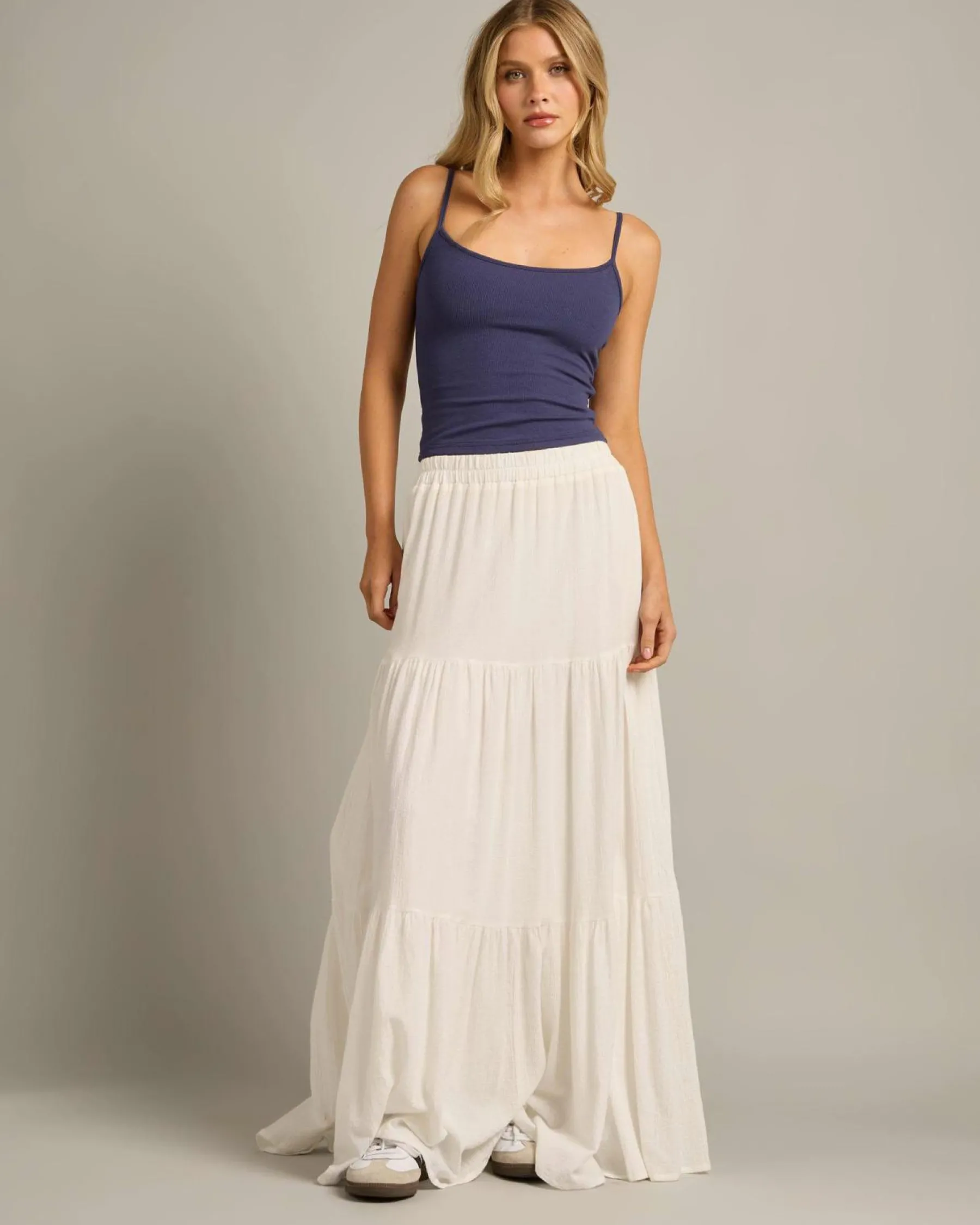 Clearance Basic Fine Rib Cami Top Women Tops