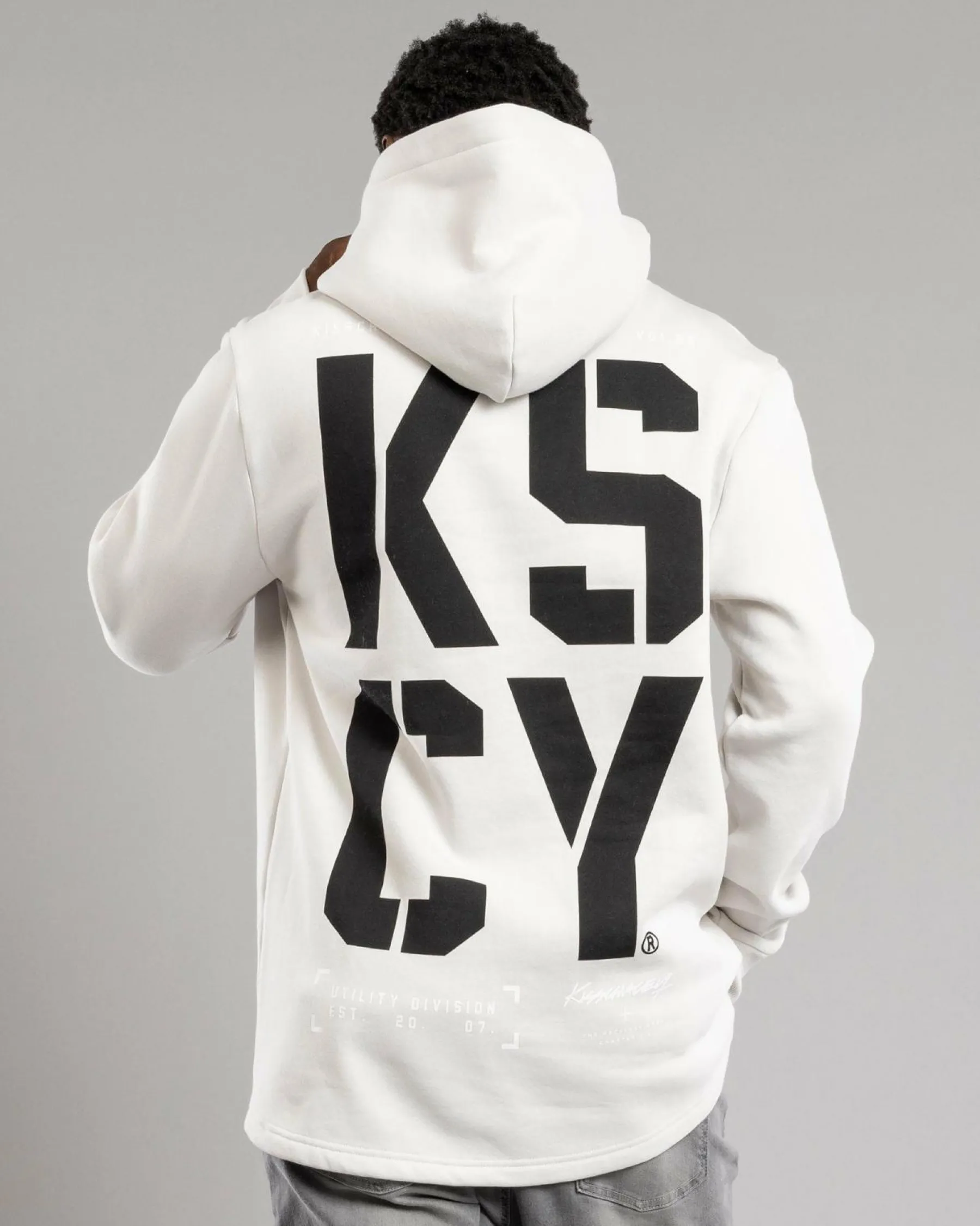 Hoodies & Sweatshirts*Kiss Chacey Bask Dual Curved Hoodie Glacier Grey