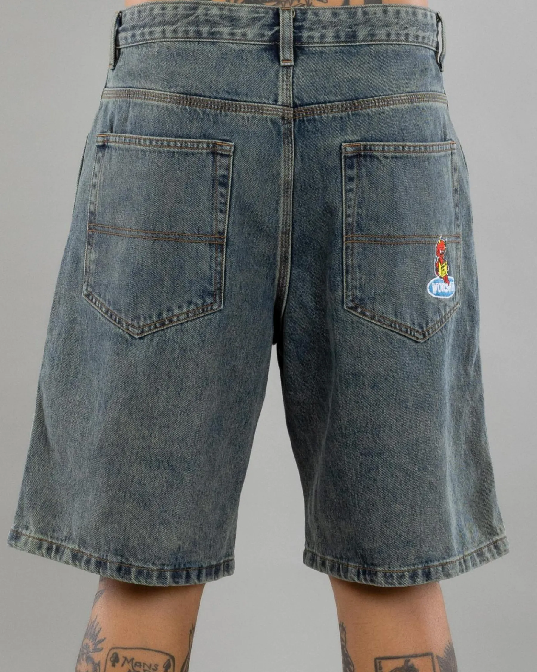 Denim|Shorts & Bottoms*Worship Supplies Be Cool Big Dawg Jean Shorts Blue Haze