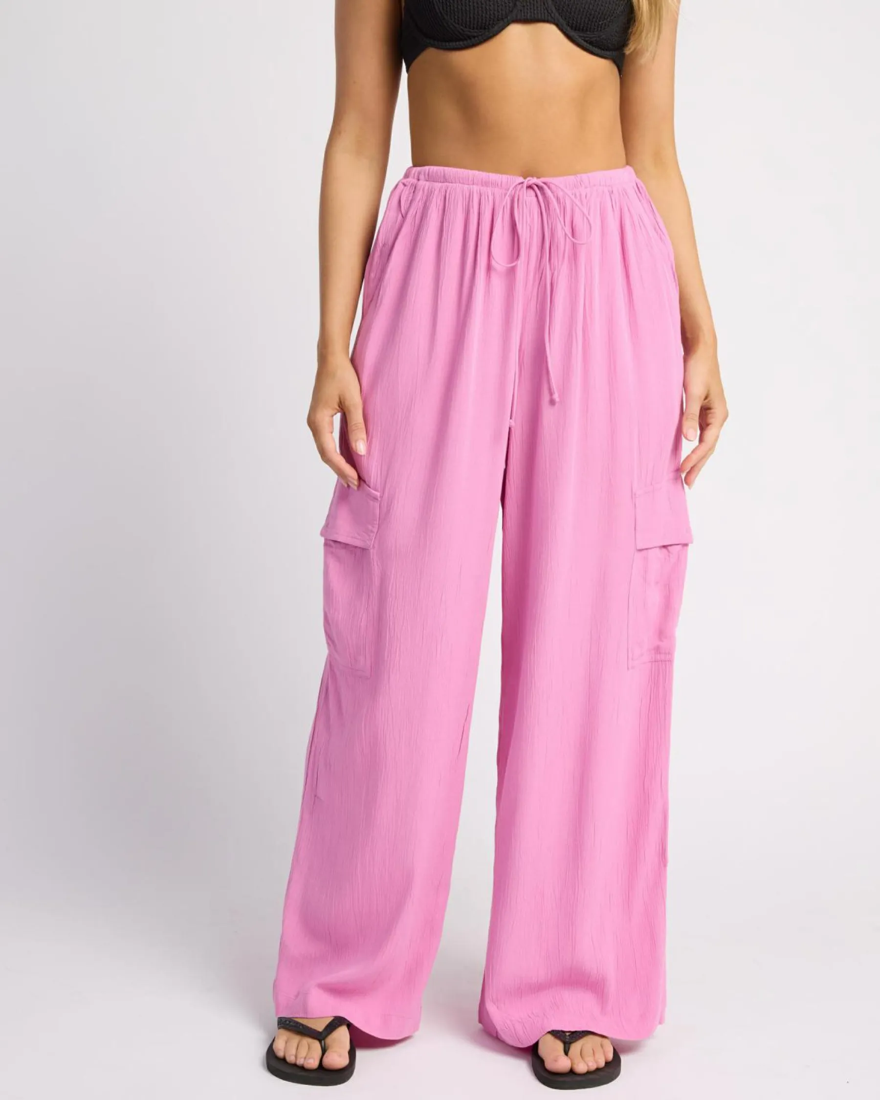 Bottoms*Billabong Beach Babe Cargo Beach Pants Berry Pink