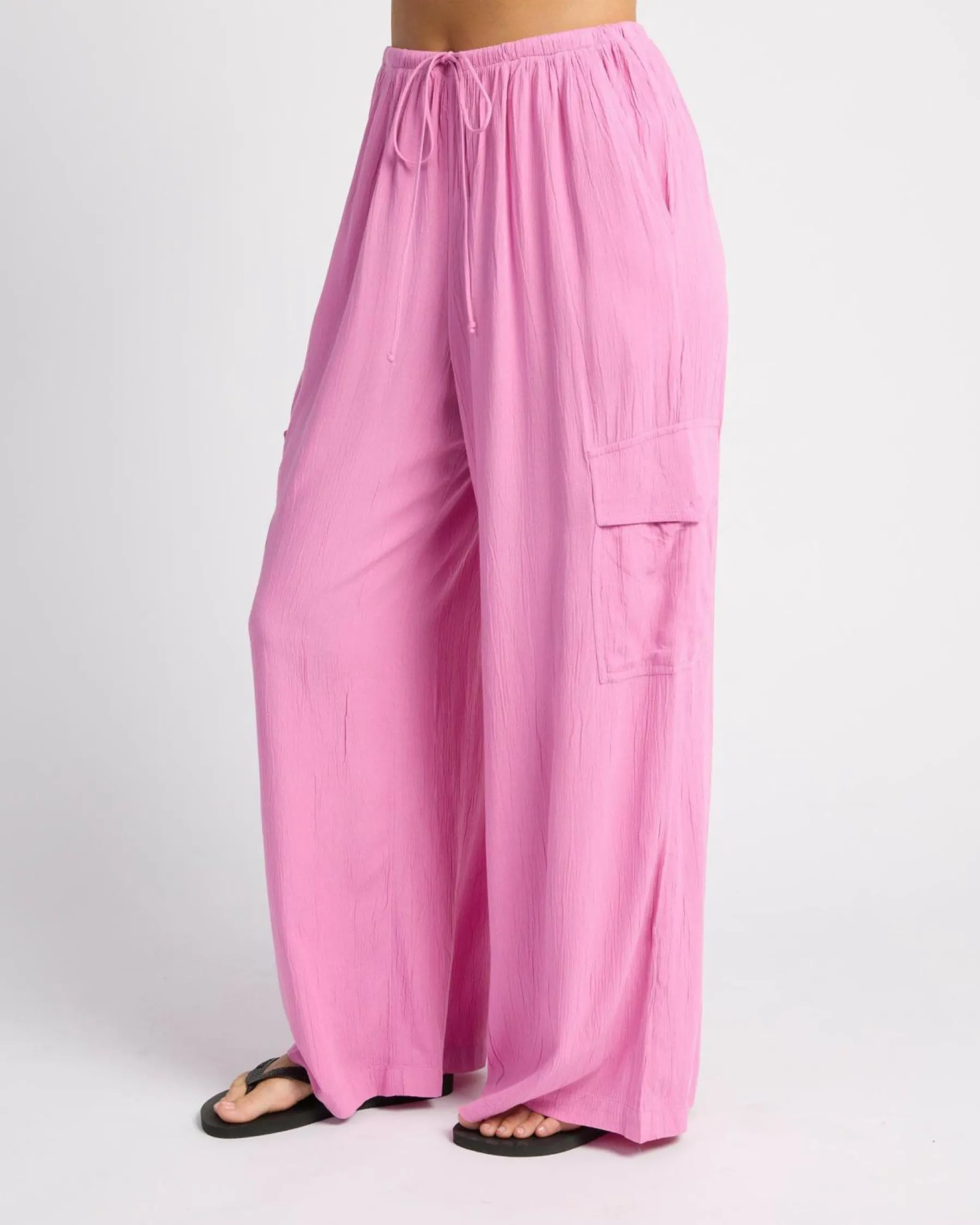 Bottoms*Billabong Beach Babe Cargo Beach Pants Berry Pink