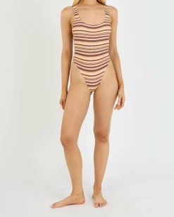 Sale Beach Waves Square Tanker One Piece Swimsuit Women One Pieces