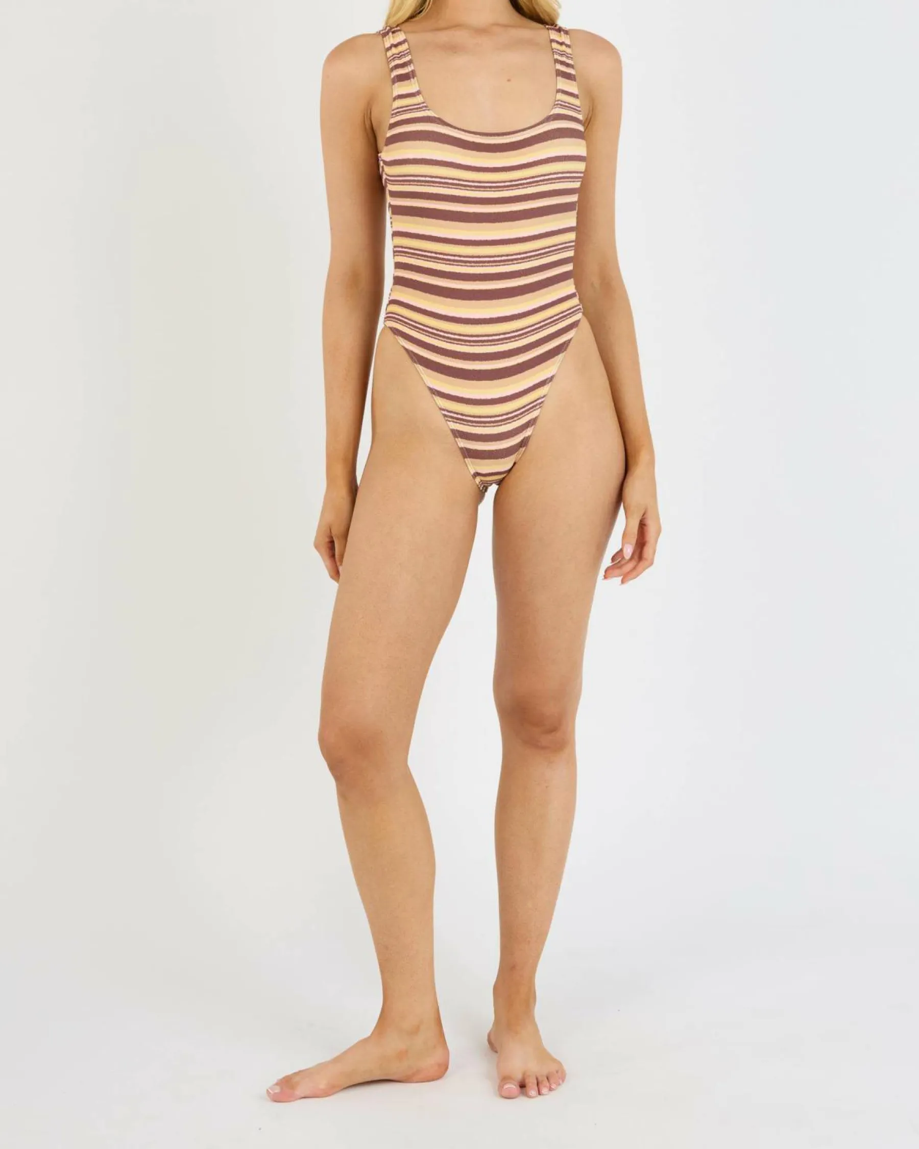 Sale Beach Waves Square Tanker One Piece Swimsuit Women One Pieces