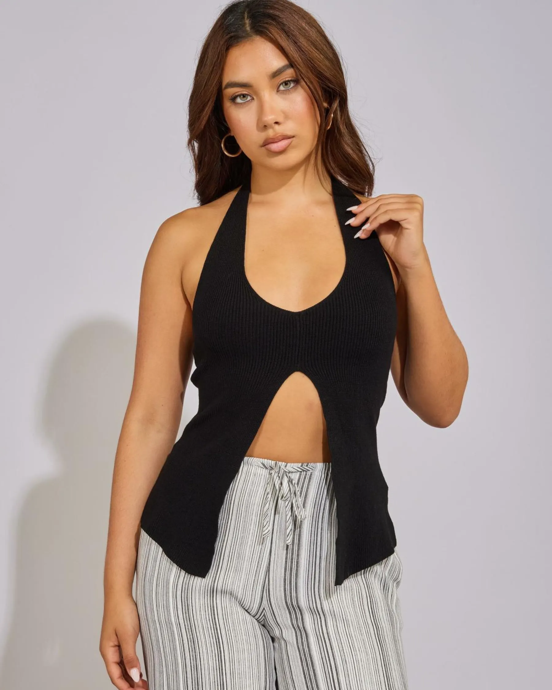 Tops|Tops*Ava And Ever Becky Halter Top Black