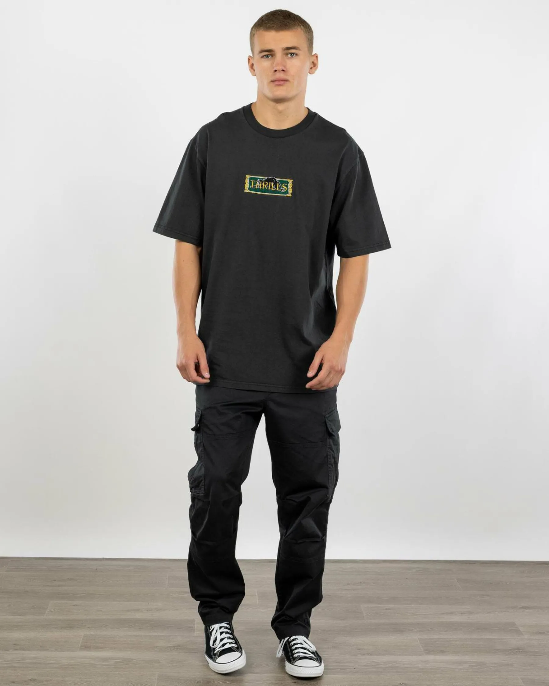 Tops & T-Shirts*Thrills Behind It All Oversize Fit T-Shirt Pirate Black