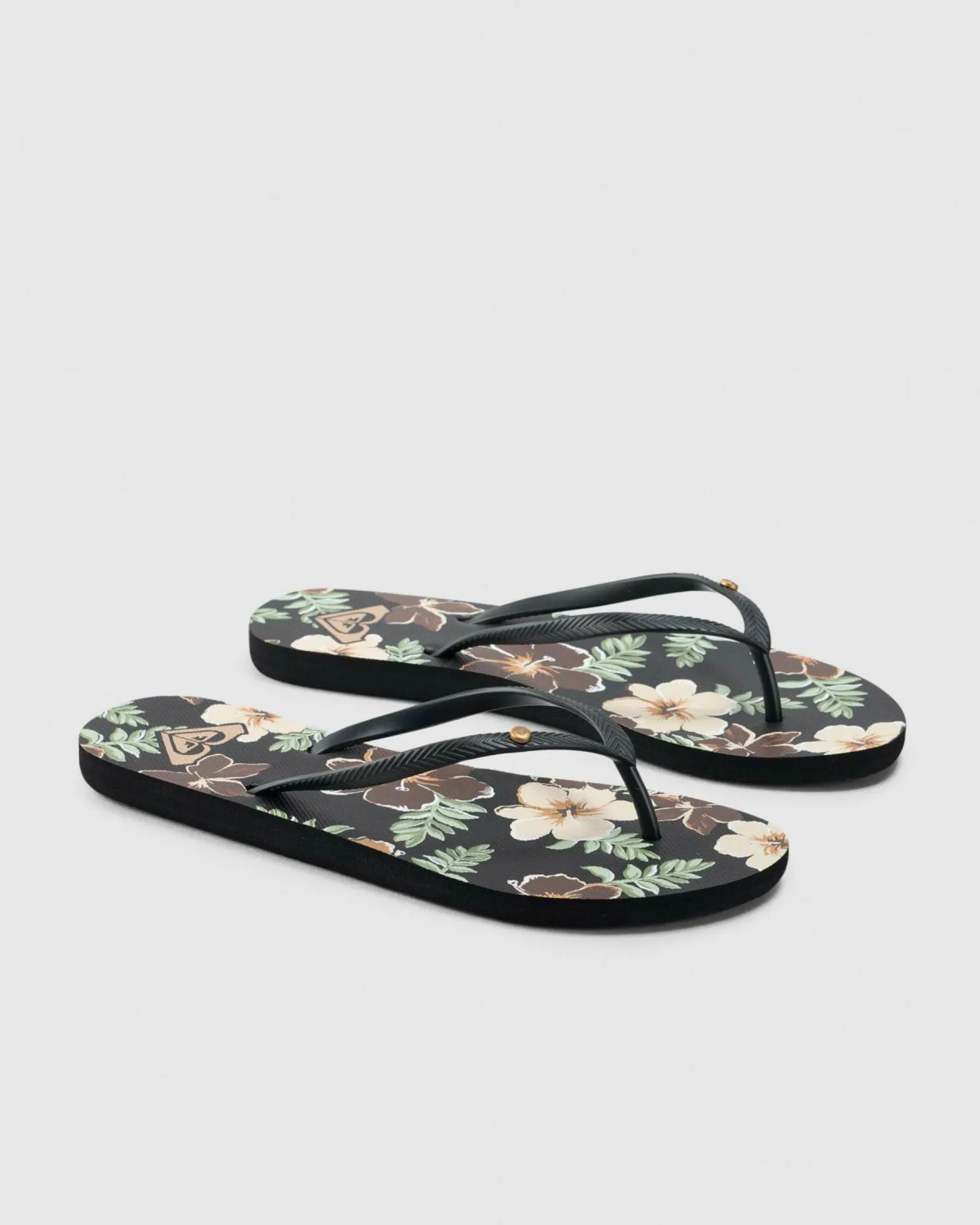 Flip Flops*Roxy Bermuda Print Thongs Tropical Feels