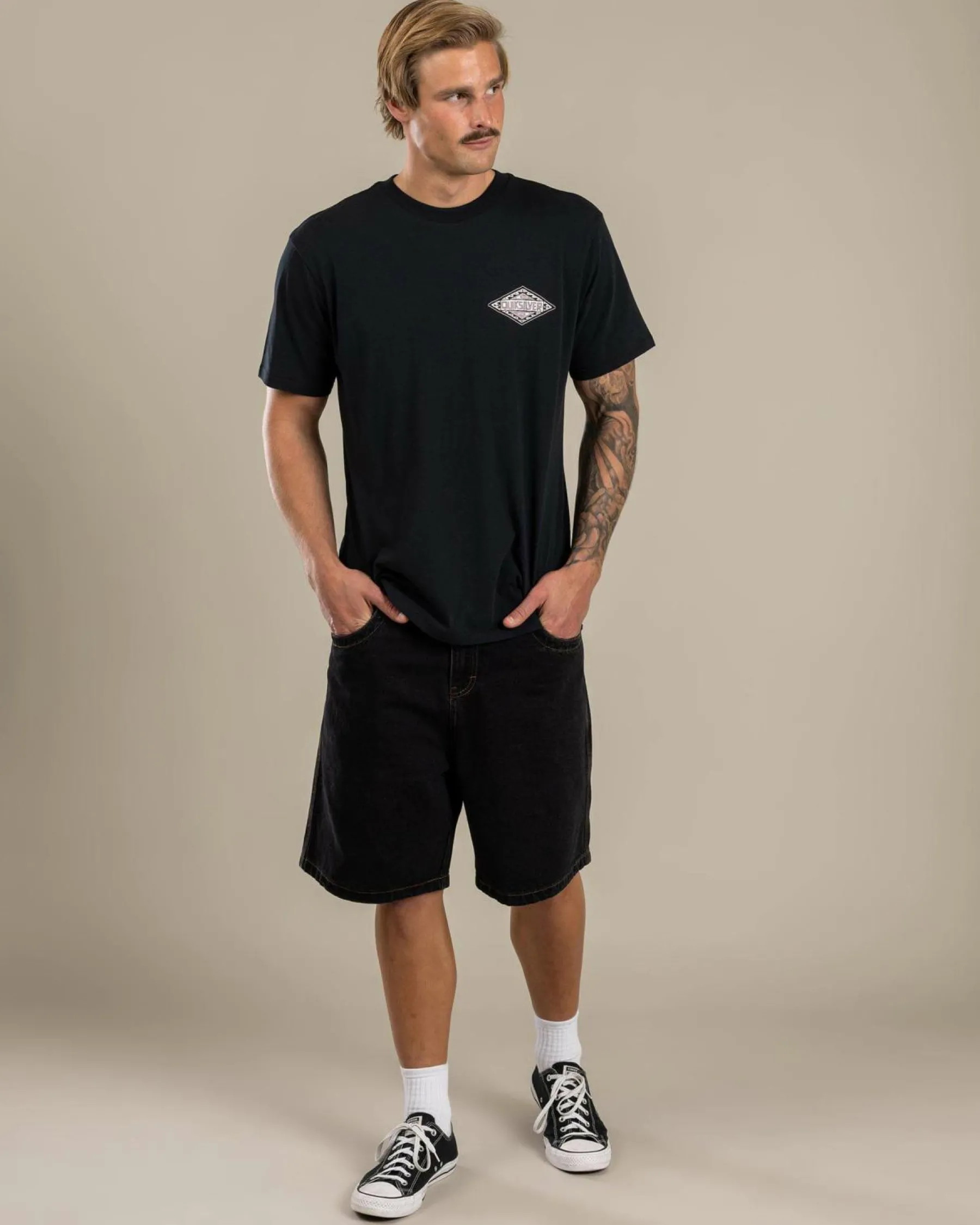 Tops & T-Shirts*Quiksilver Beyond The Waves T-Shirt Black