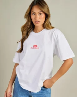 Tops*Lee Billboard Baggy T-Shirt Optic White