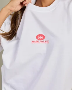 Tops*Lee Billboard Baggy T-Shirt Optic White