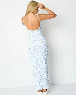 Dresses*Ava And Ever Blossom Maxi Dress White/blue