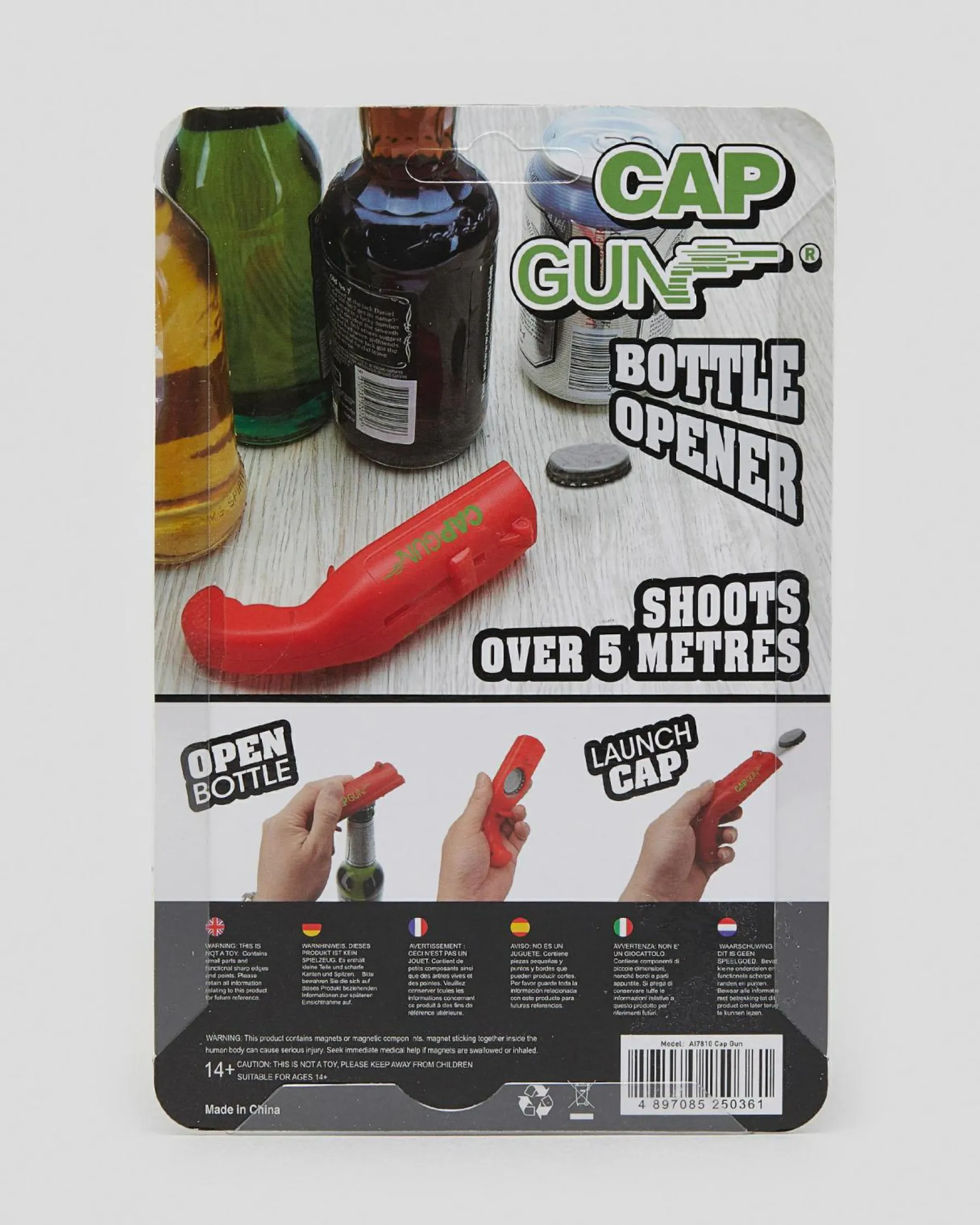Gifts & Novelty|Bottles & Lunch Boxes*Get It Now Bottle Cap Gun Blue