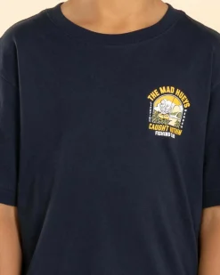 Tops & T-Shirts*The Mad Hueys Boys' Caught Nothin T-Shirt Navy