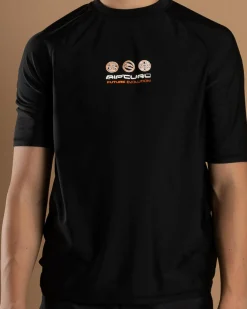 Rashies*Rip Curl Boys' Future Evolution Short Sleeve Rash Vest Black