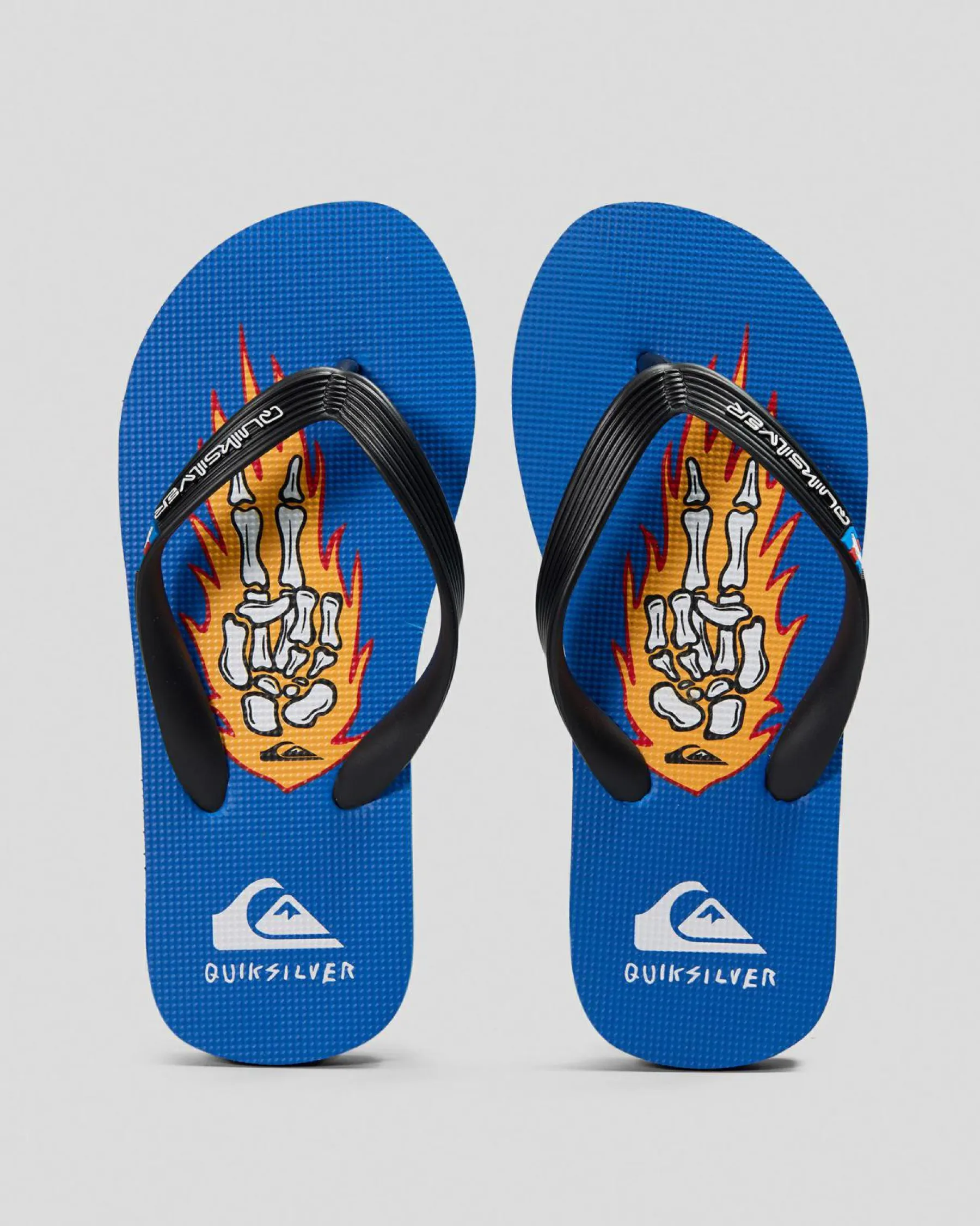 Flip Flops & Sandals*Quiksilver Boys' Molokai ART II Thongs Blue 9