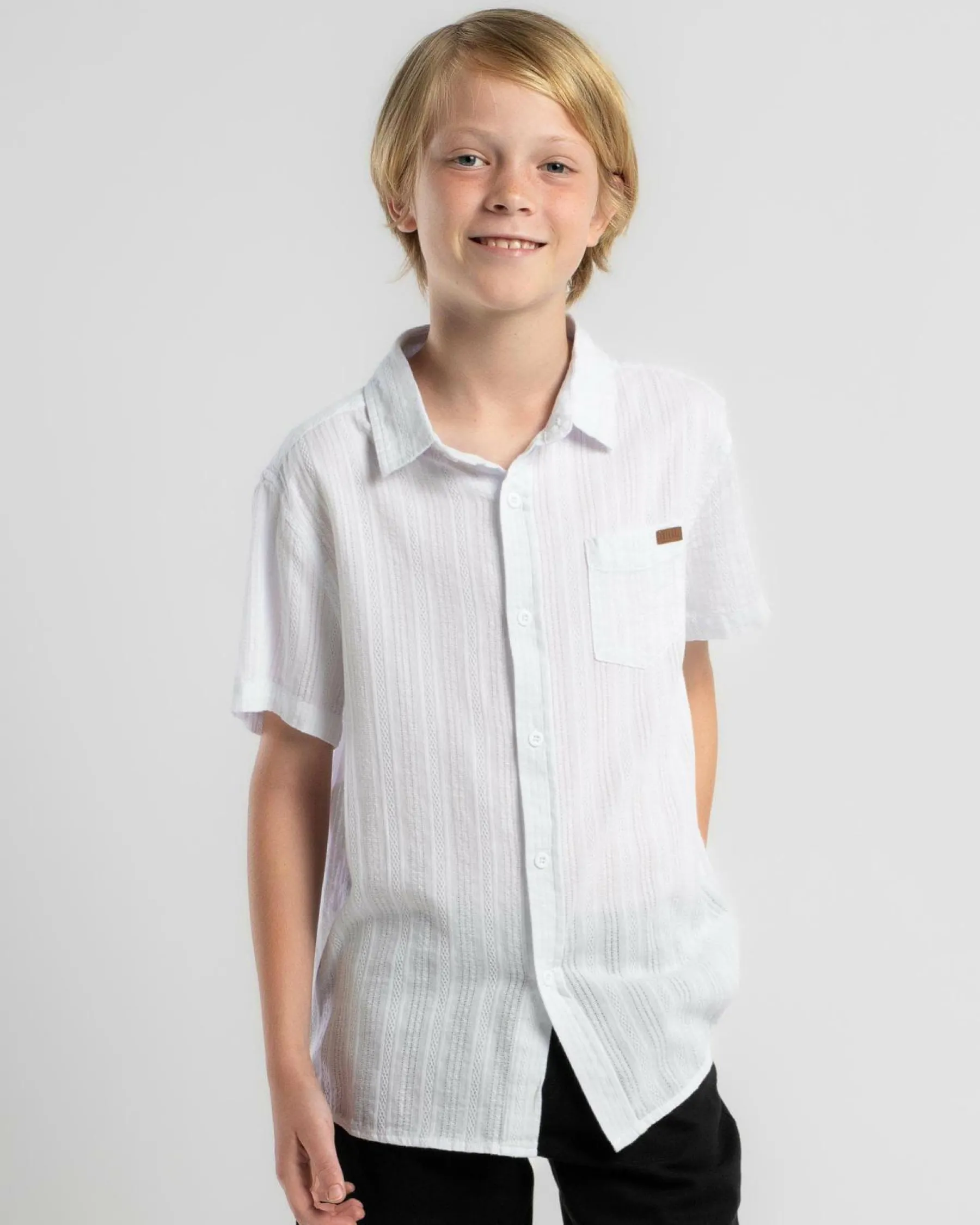 Tops & T-Shirts*Skylark Boys' Novella Short Sleeve Shirt Bone