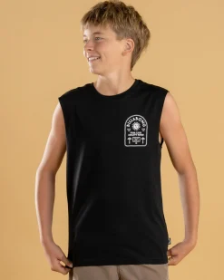 Tops & T-Shirts*Billabong Boys' Portal Muscle Tank Black