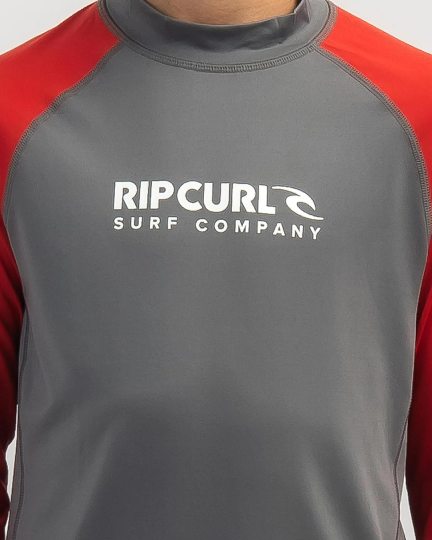 Rashies*Rip Curl Boys' Shock Long Sleeve Rash Vest Red