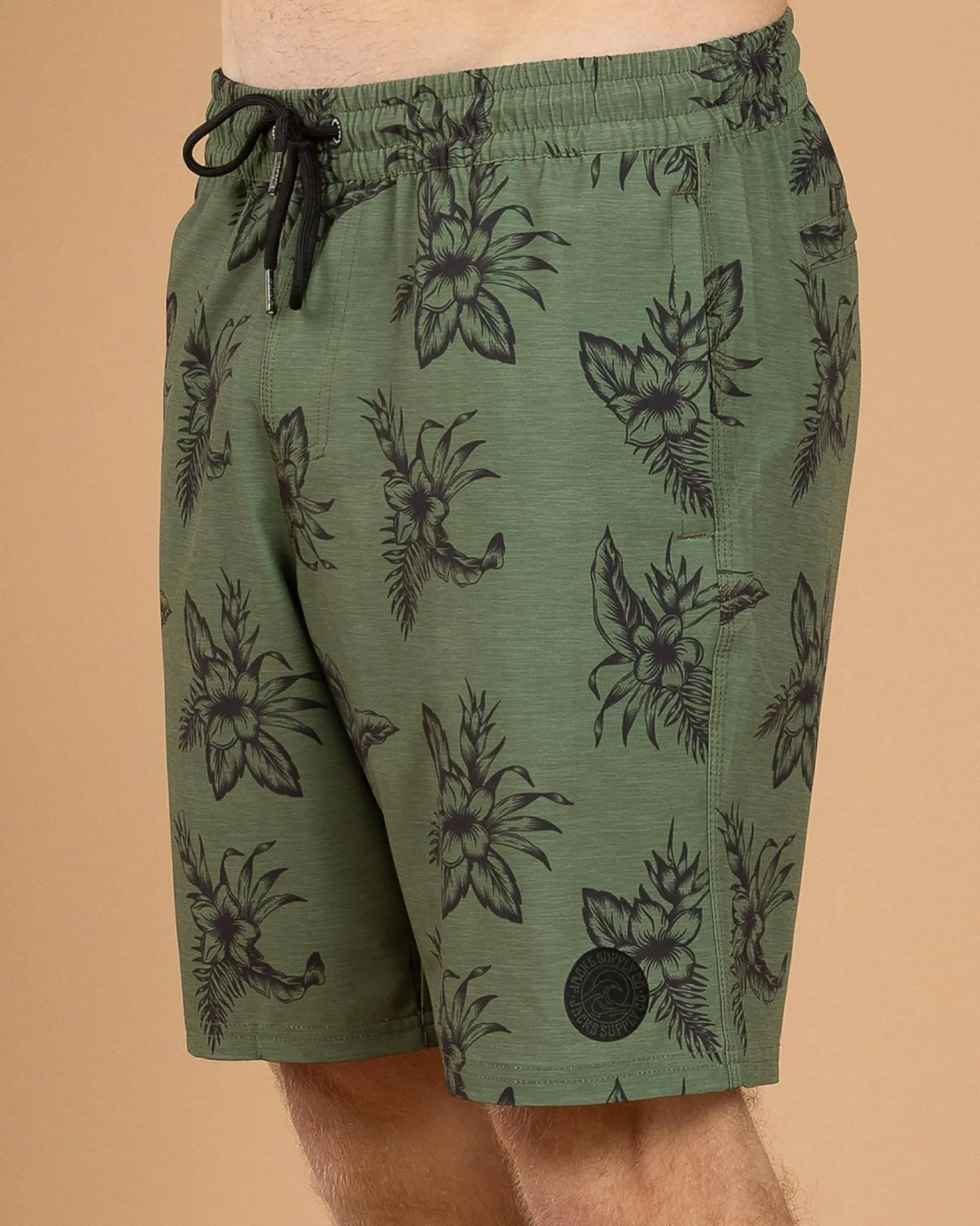 Shorts & Bottoms*Jacks Bramble Elastic Waist Shorts Dark Olive