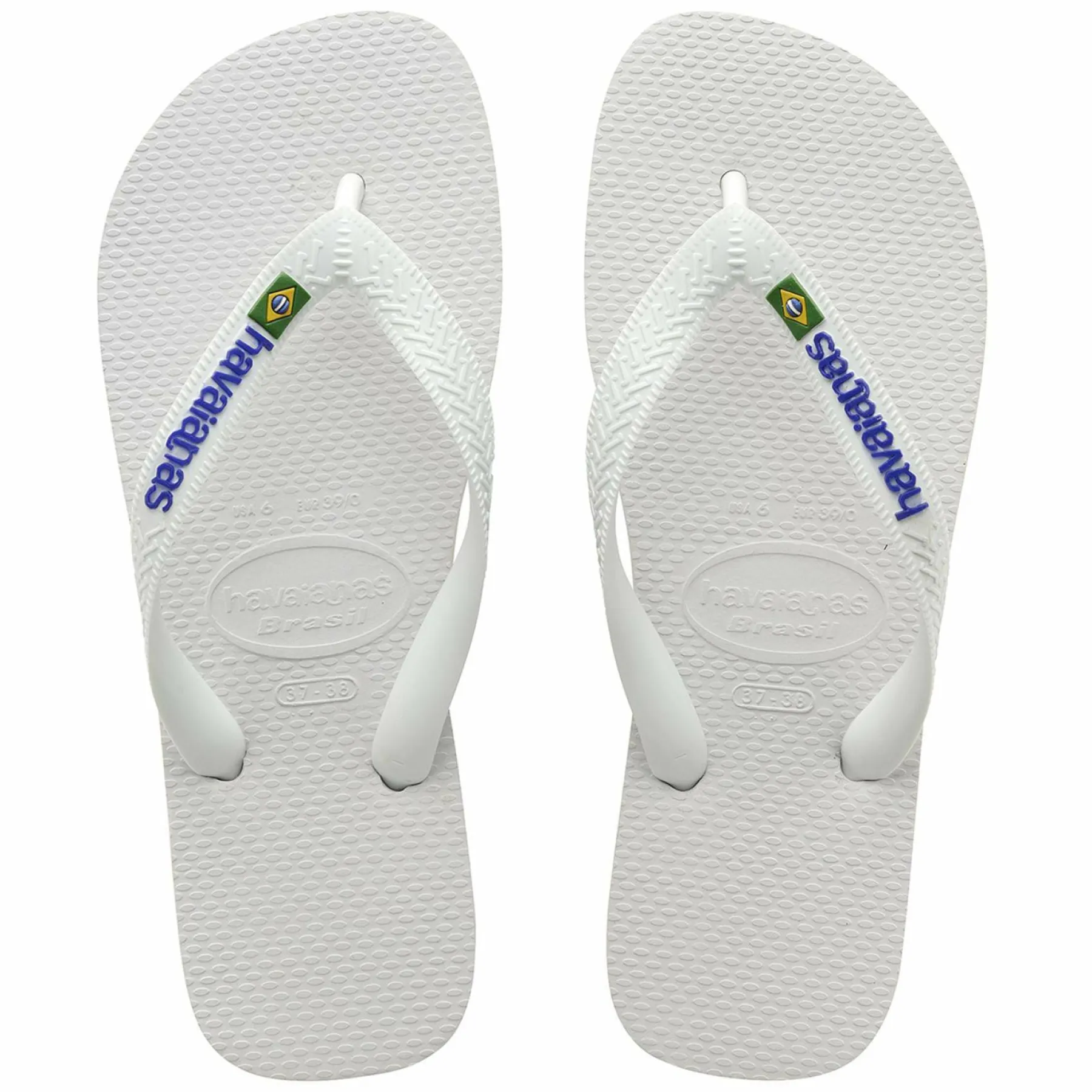 Flip Flops & Sandals*Havaianas Brazil Logo Thongs White