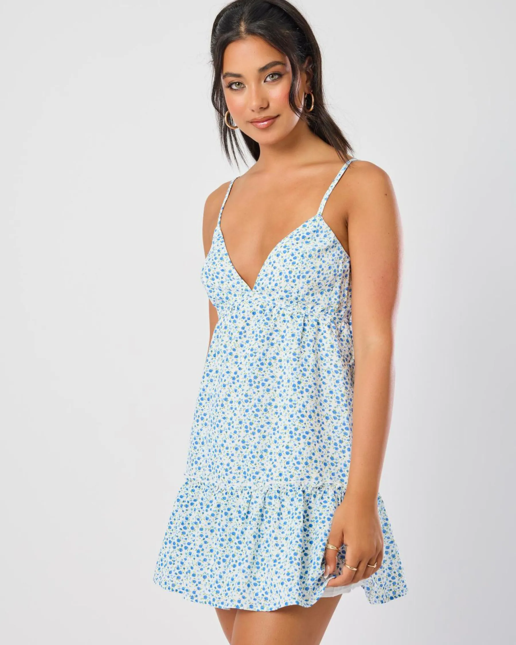 Dresses*Mooloola Brielle Dress White/blue Floral