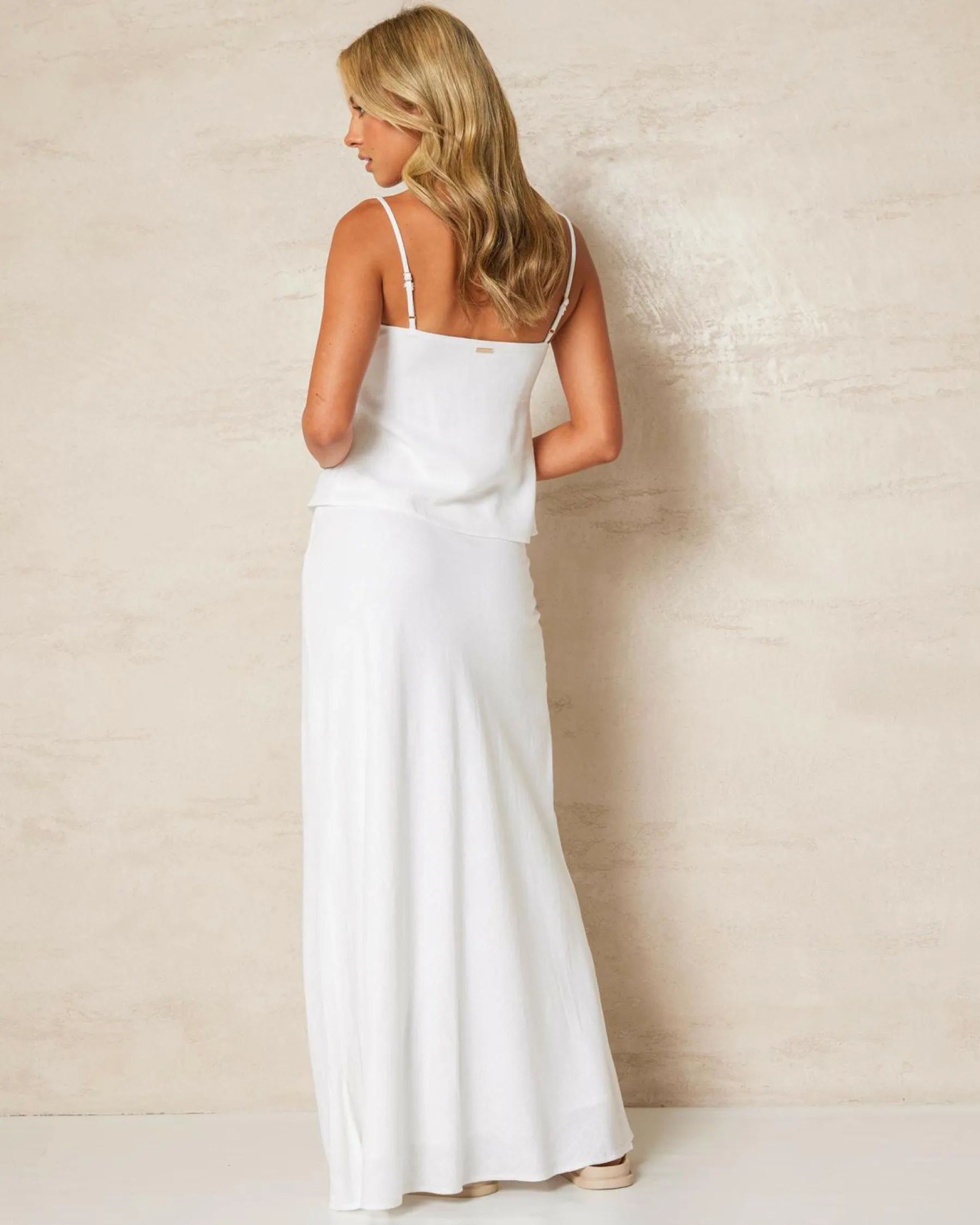 Linen Blend|Sets*Mooloola Brighton Hawaii Maxi Skirt White
