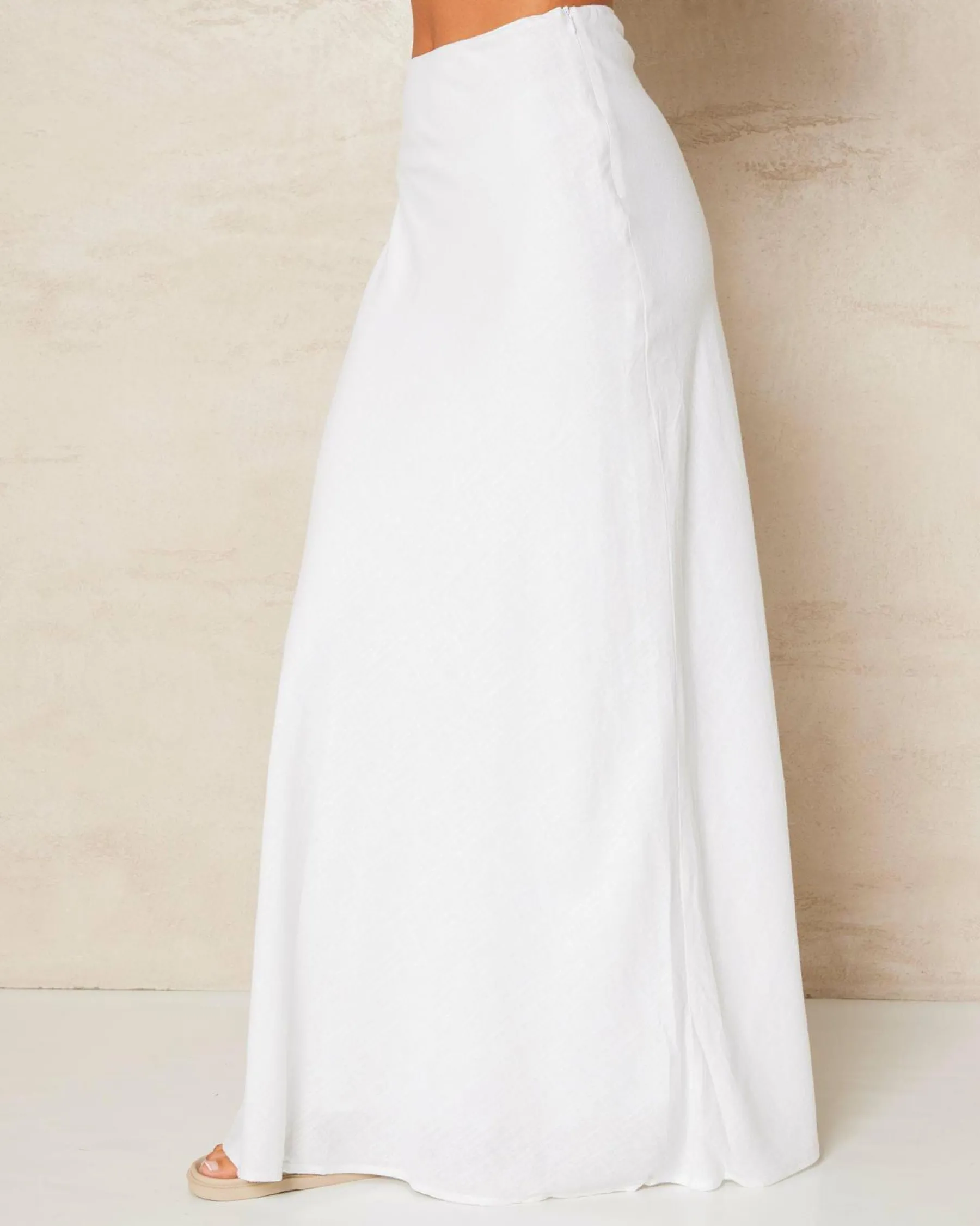 Linen Blend|Sets*Mooloola Brighton Hawaii Maxi Skirt White