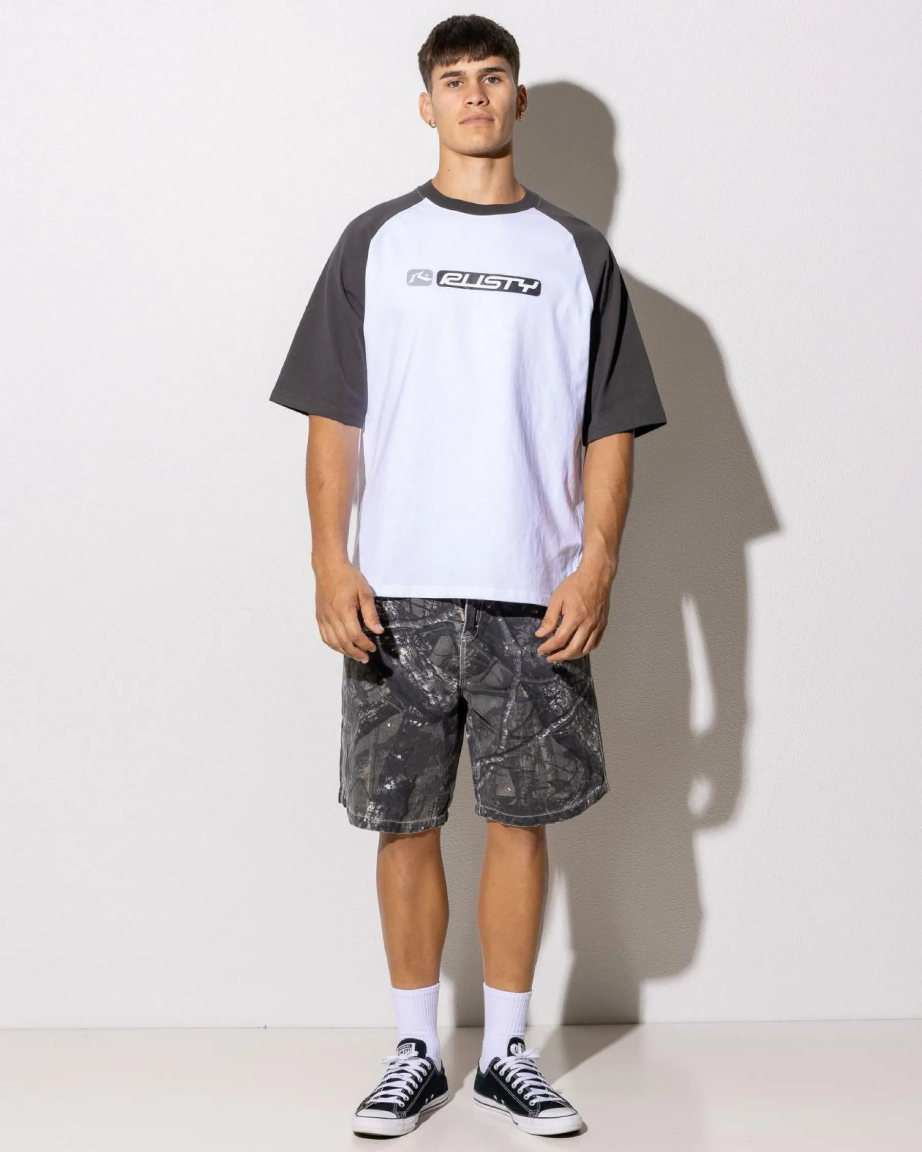 New Bubble Raglan Short Sleeve T-Shirt Tops & T-Shirts