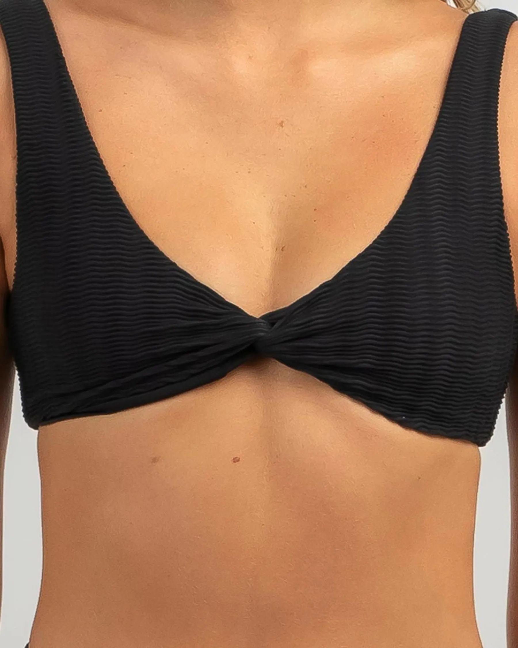 Discount CG Wave Trip Twisted Crop Bikini Top Women Bikinis